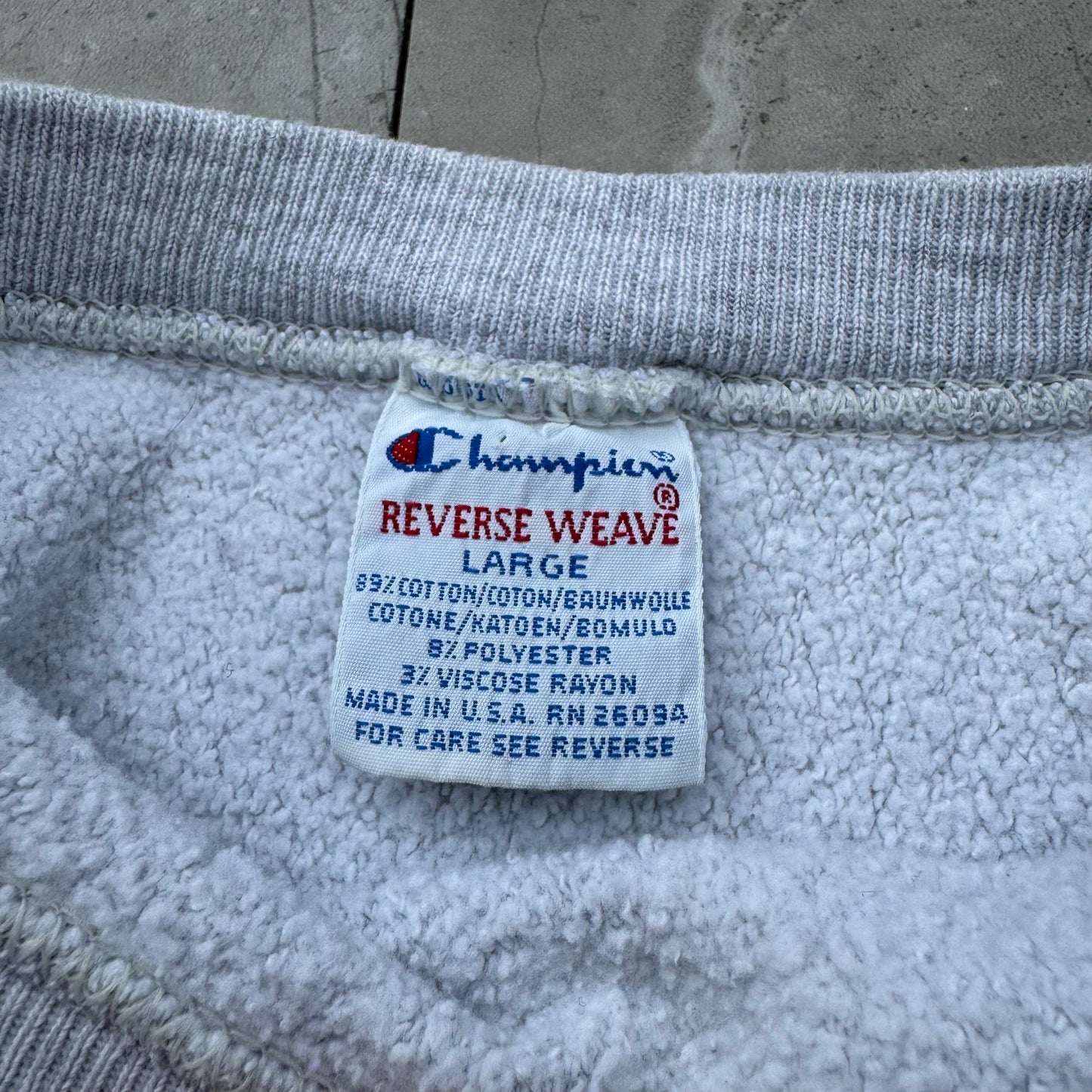 90s Champion Made in USA Reverse Weave Gray No Logo Sweatshirt KiiChain Clothing