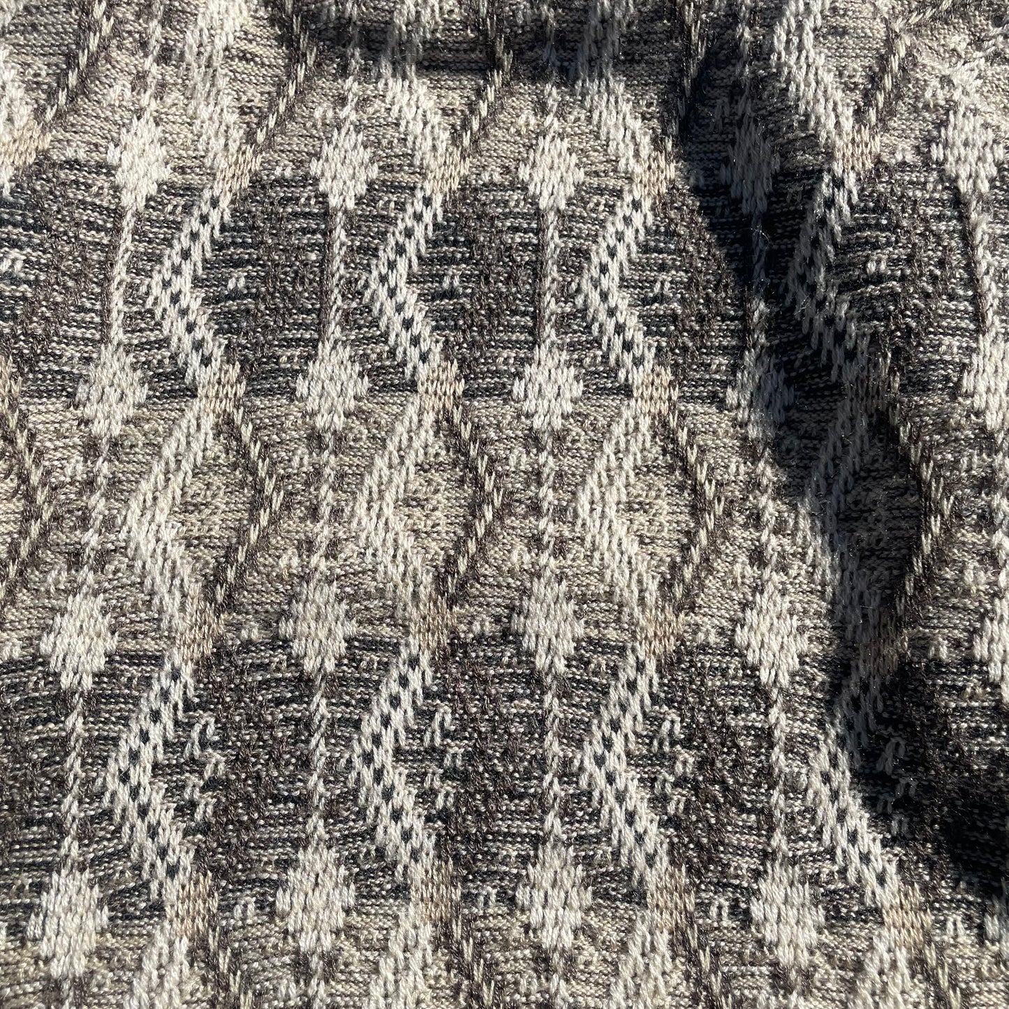 90s-00s Jantzen Acrylic Cream/Brown Design Knit KiiChain Clothing