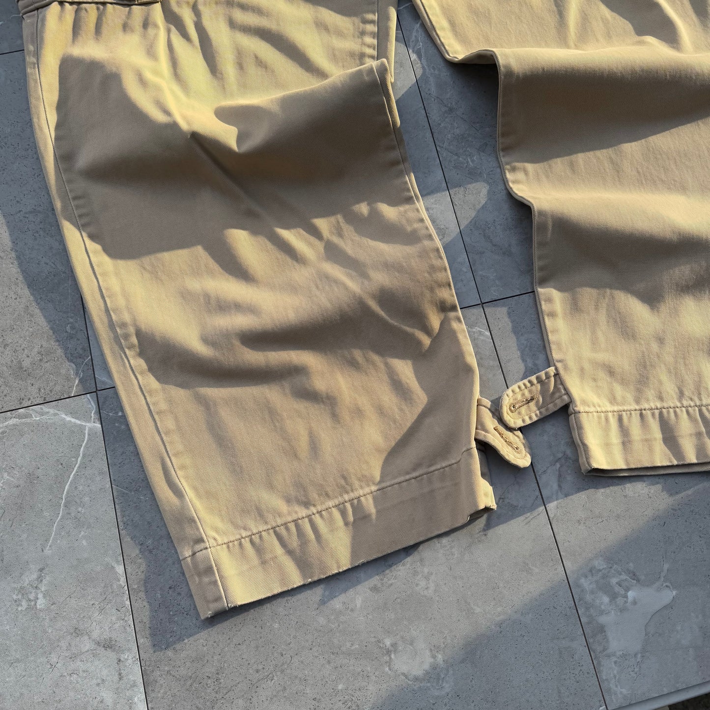 90s-00s Polo by Ralph Lauren Polo Chino Cream/Beige Cargo Pants 35x30 KiiChain Clothing