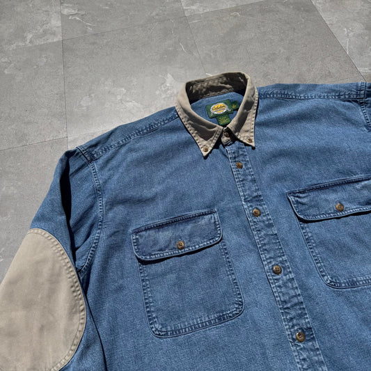 90s Cabela's Denim Elbow Patch Shirt KiiChain Clothing