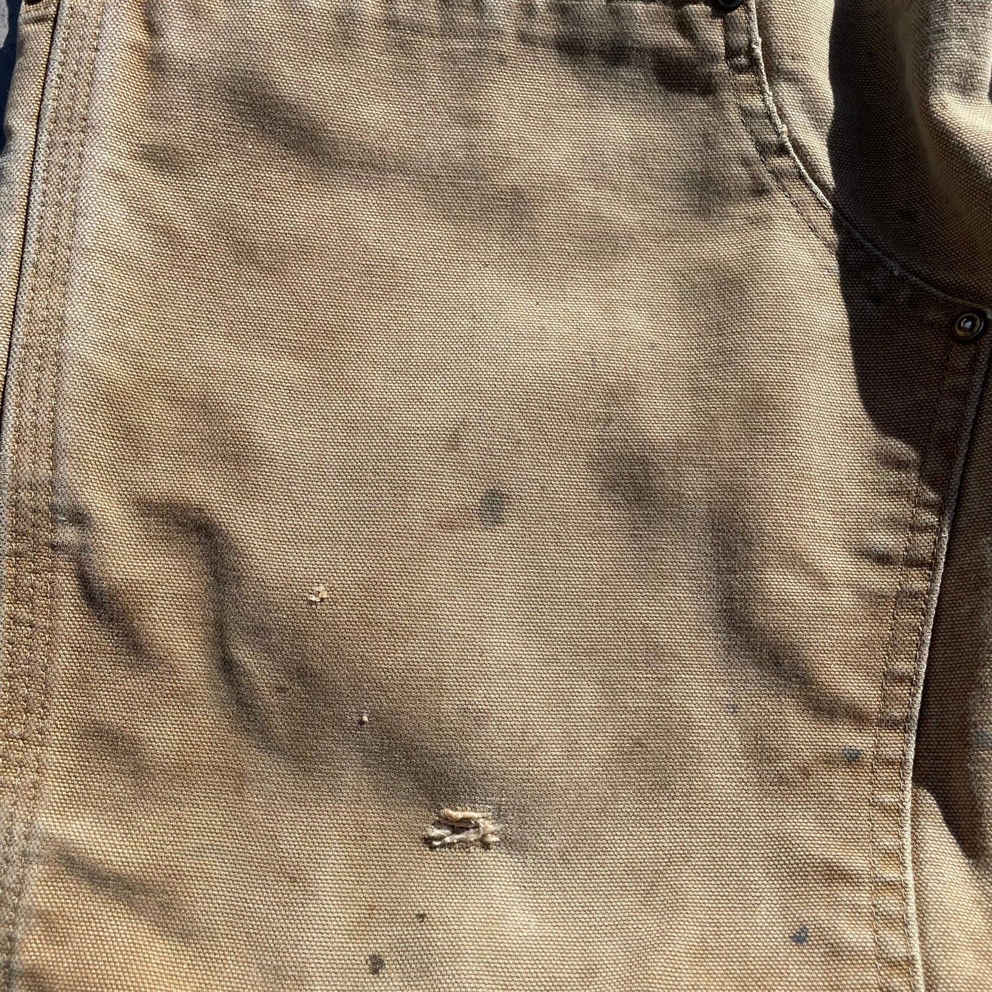 90s Carhartt Made in USA Beige Double Knee Work Pants 34x30 KiiChain Clothing