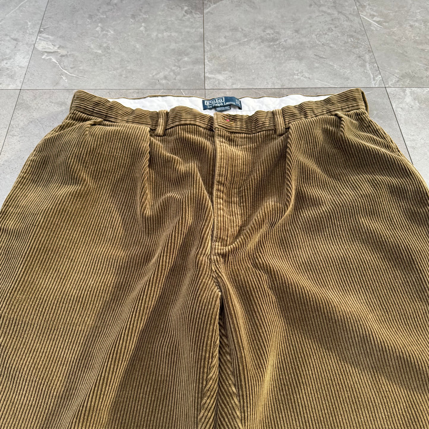 90s-00s Polo by Ralph Lauren Brown Corduroy Andrew Pants 38x30