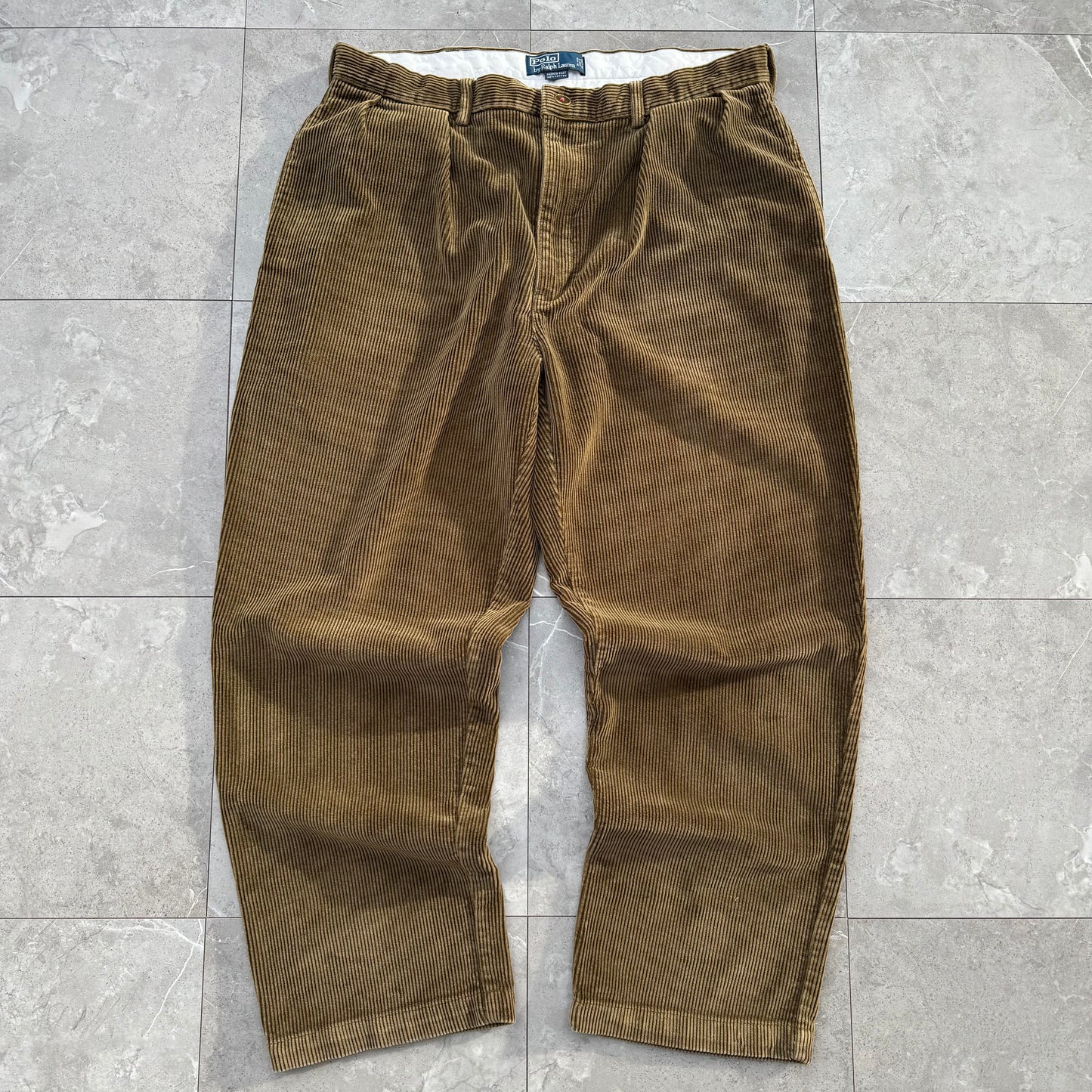 90s-00s Polo by Ralph Lauren Brown Corduroy Andrew Pants 38x30