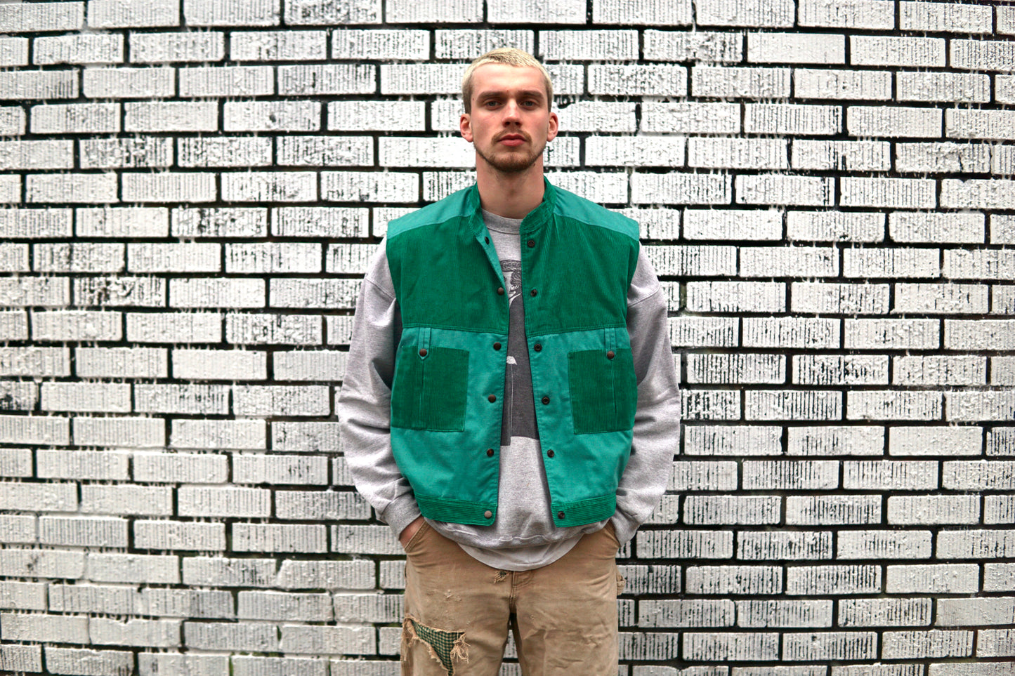 90s Unknown Hand Crafted Corduroy Tech Vest