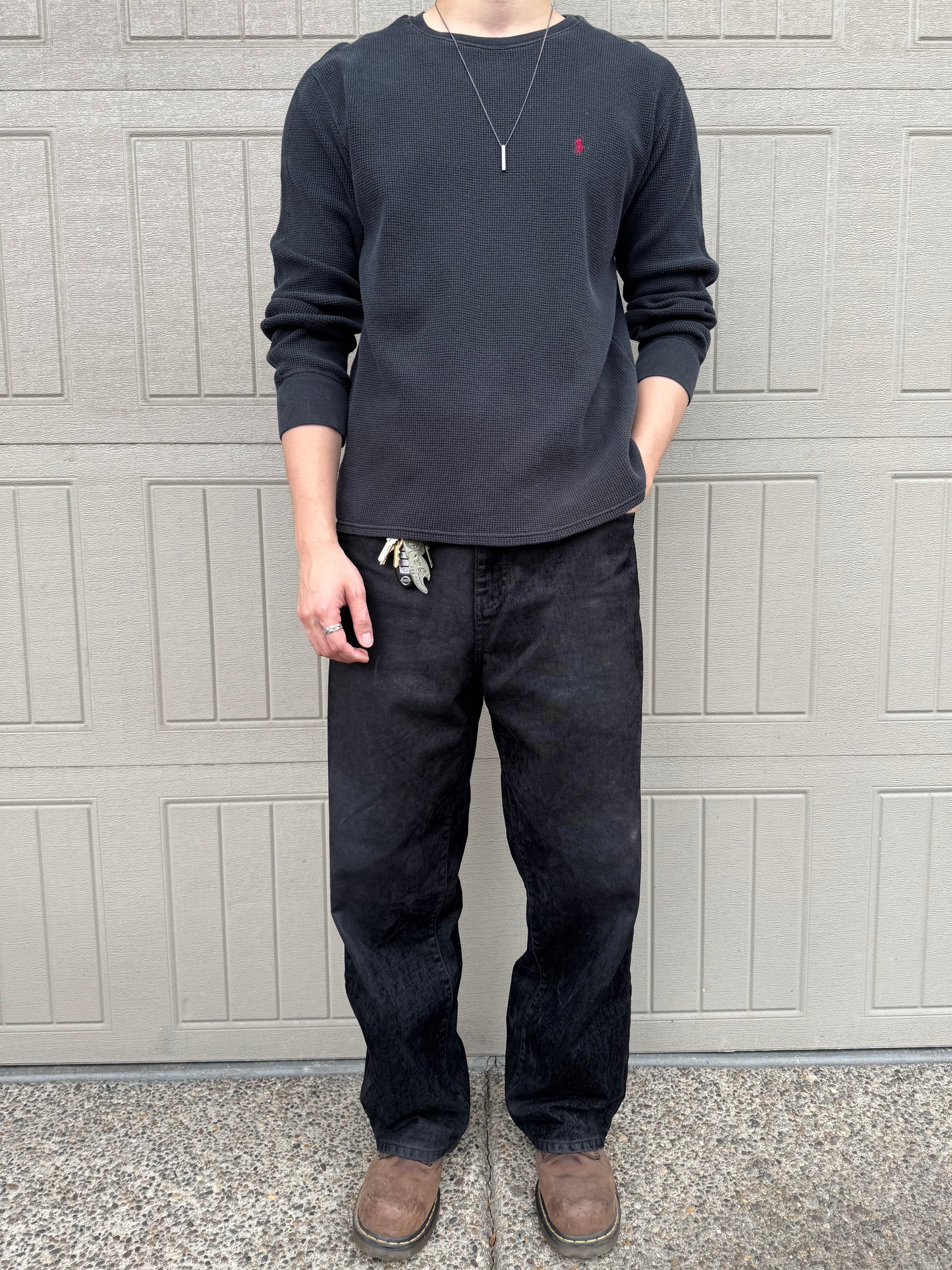 00s Polo Ralph Lauren Black Long Sleeve Thermal