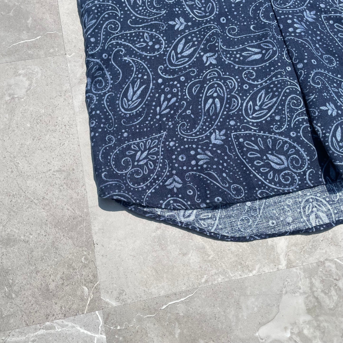 90s Ralph Lauren Cambridge Navy Paisley Shirt