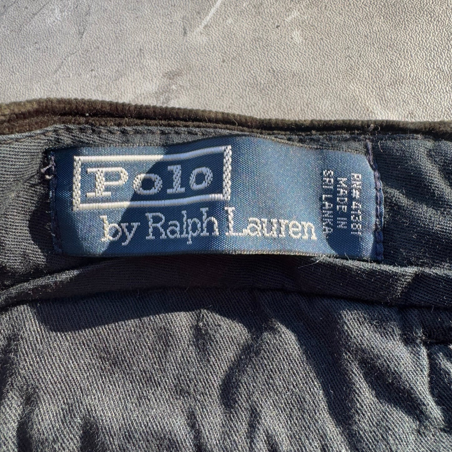 00s Polo by Ralph Lauren Black Corduroy Cargo Pants 33x34 KiiChain Clothing