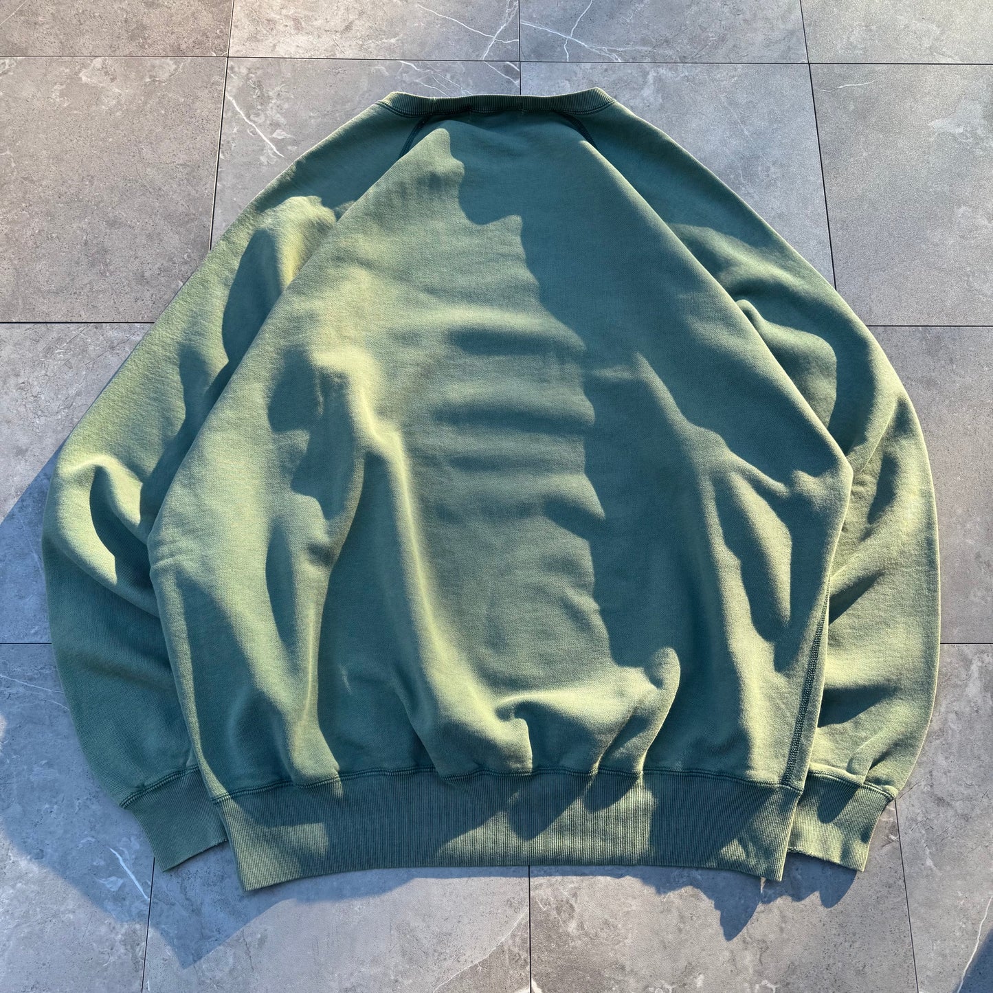 80s-90s Ralph Lauren Green Sun Faded Sweatshirt KiiChain Clothing
