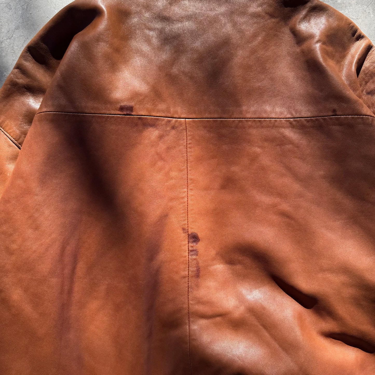 90s Polo by Ralph Lauren Light Brown Rare “No Pony” Leather Jacket