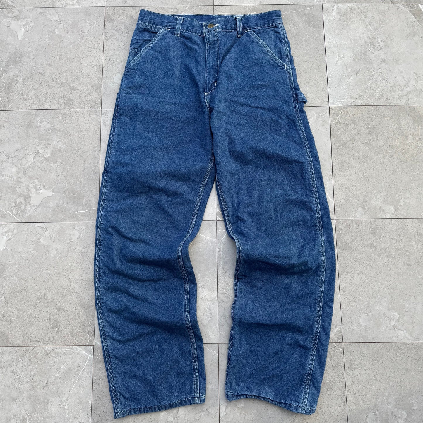 90s Carhartt Made in USA Flannel Lined Denim 33x32 KiiChain Clothing