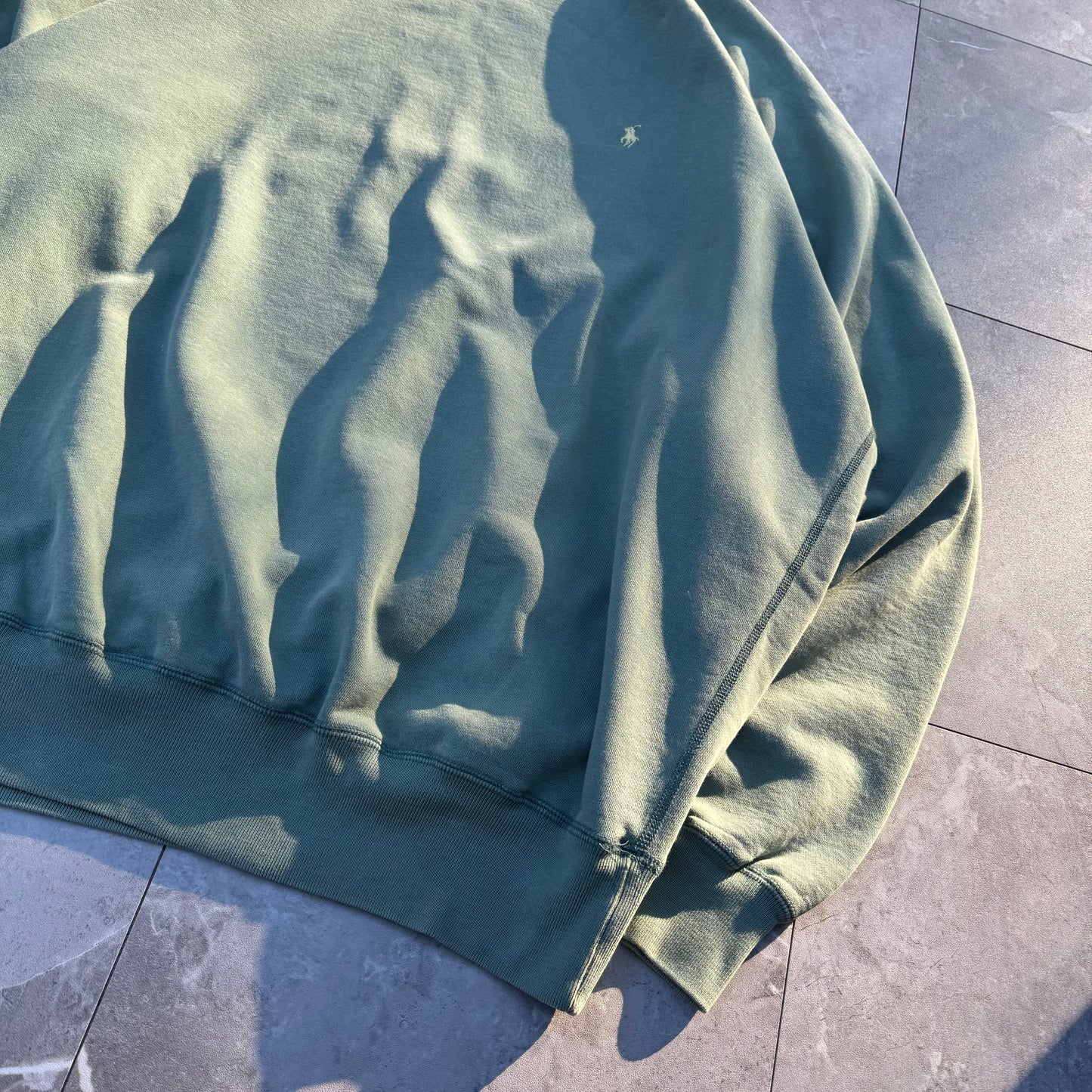 80s-90s Ralph Lauren Green Sun Faded Sweatshirt KiiChain Clothing