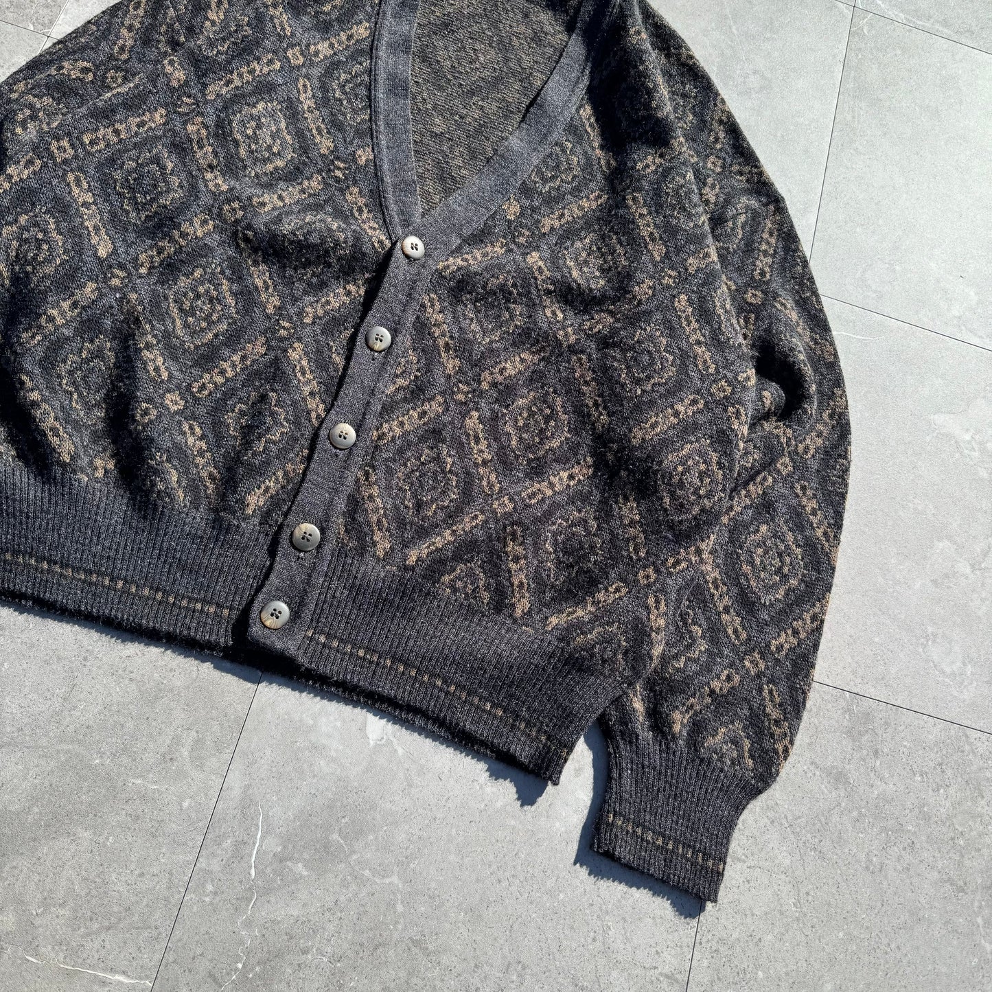 90s John Ashford Made in Italy Wool-Blend Knitted Cardigan KiiChain Clothing