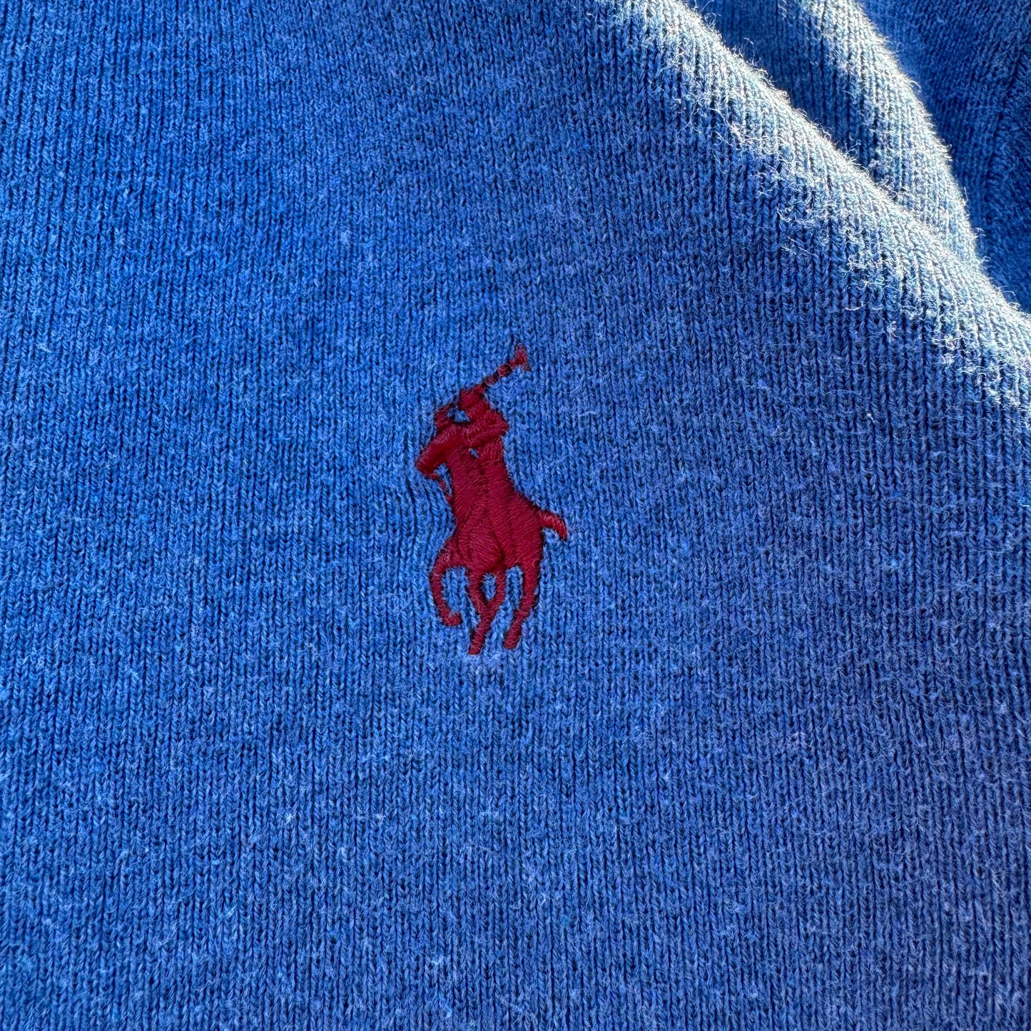 90s Ralph Lauren 100% Pima Cottong “Exclusive of Decoration” V-Neck Knit Sweater KiiChain Clothing