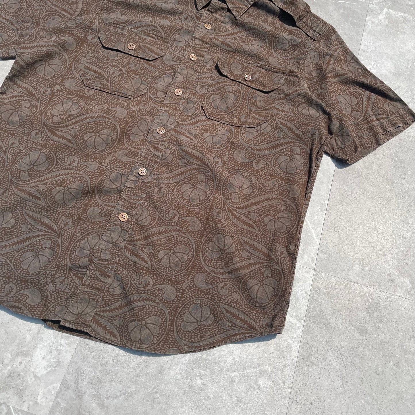 90s Ralph Lauren Military Style Paisley Shirt KiiChain Clothing