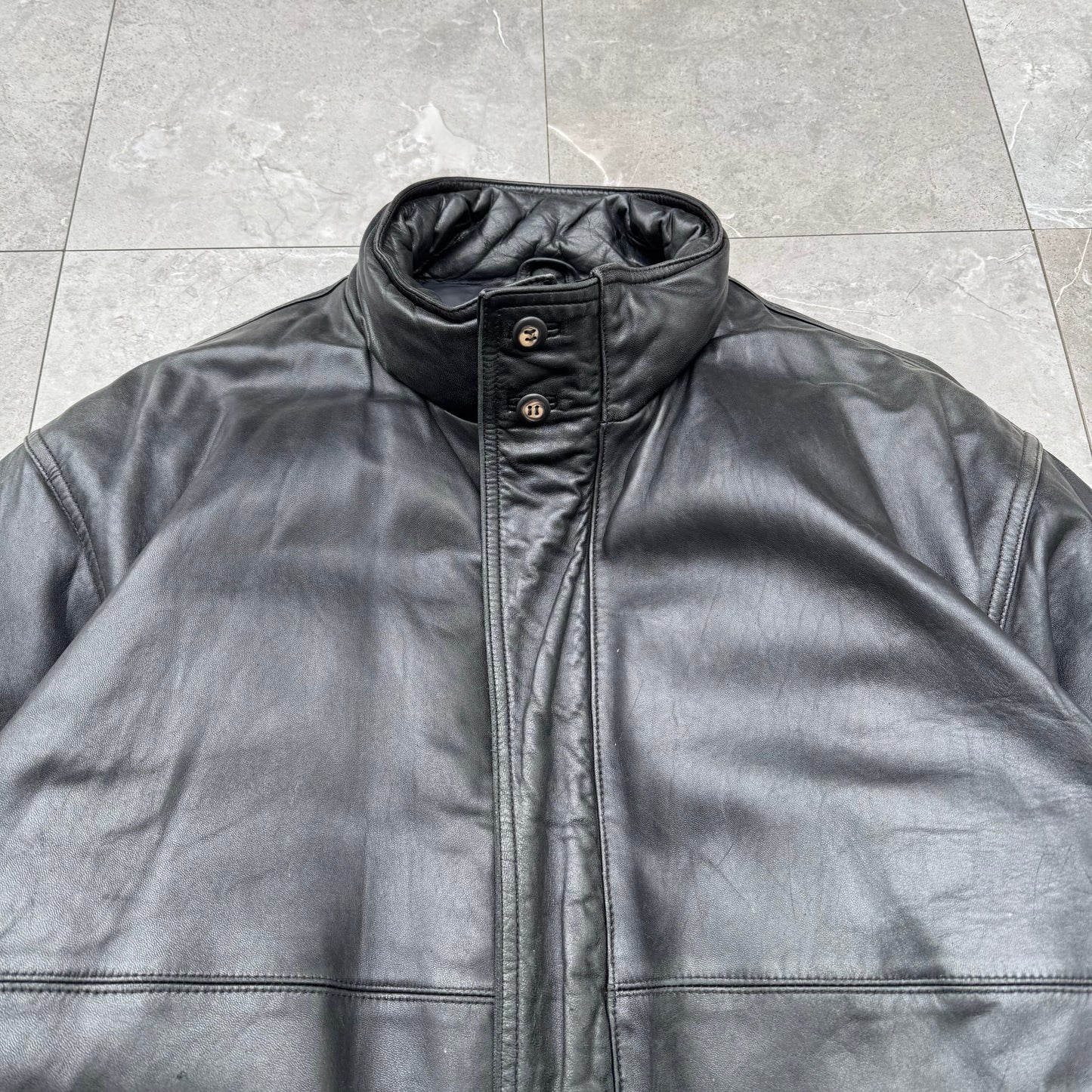 90s Eddie Bauer Leather Down Jacket KiiChain Clothing