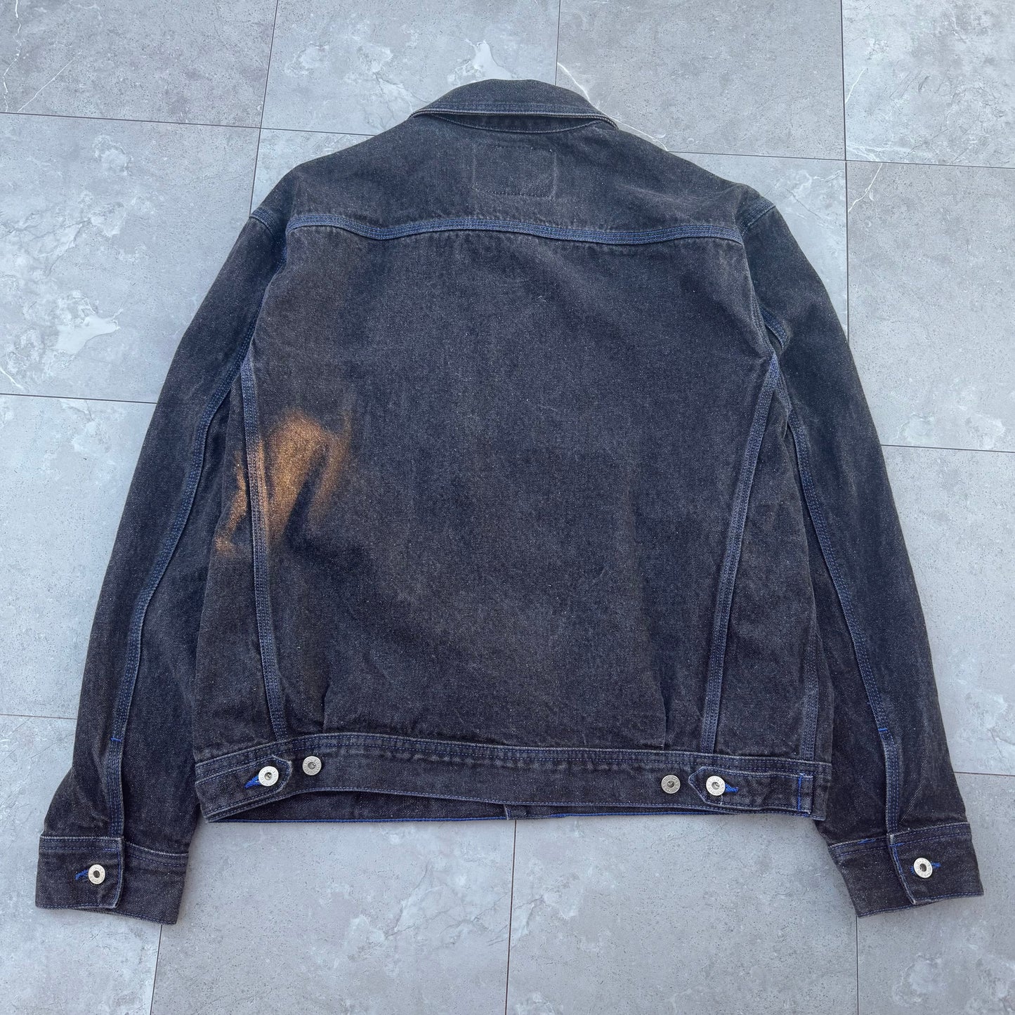 90s Guess Made in USA Black Denim Jacket KiiChain Clothing