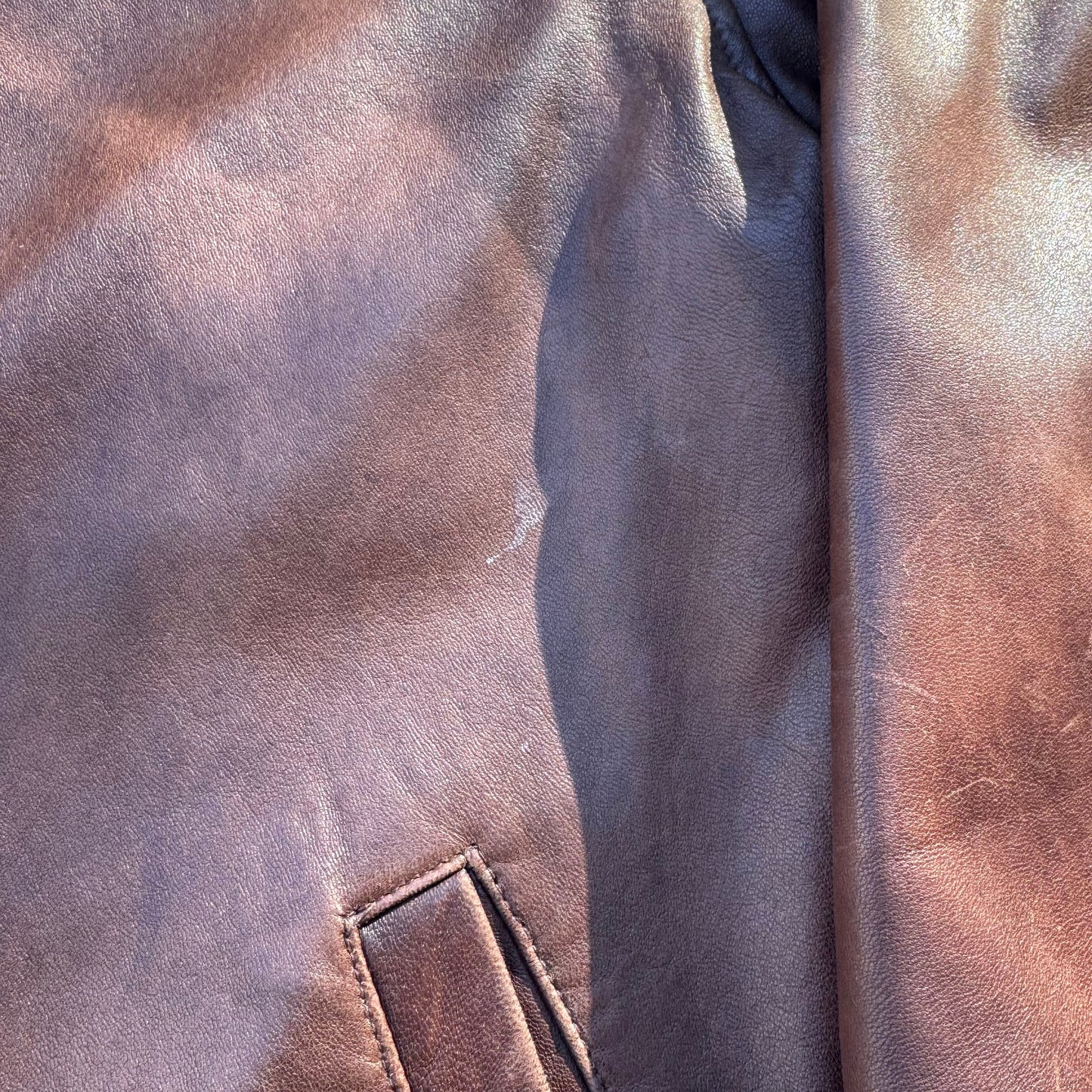90s-00s Polo by Ralph Lauren Brown Leather Jacket KiiChain Clothing