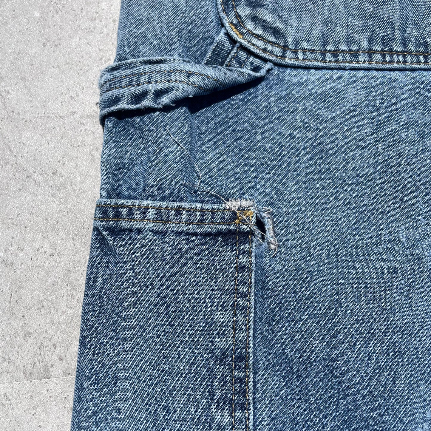 90s Carhartt Repaired Double-Knee Denim Work Pants 36x30 KiiChain Clothing