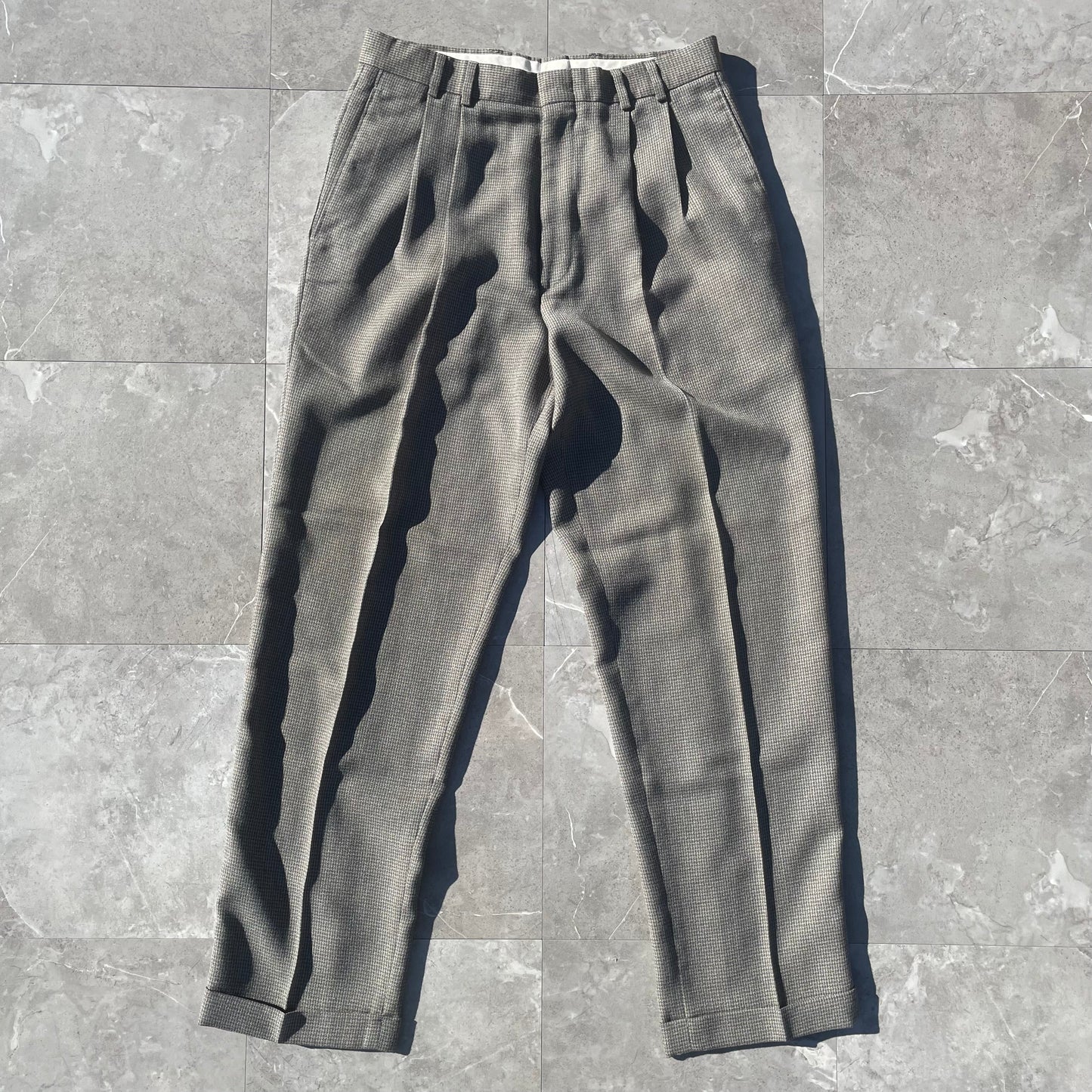 80s-90s Dockers’ Made in USA Two-Tuck Pleated Wool-Blend Slacks 32x32 KiiChain Clothing