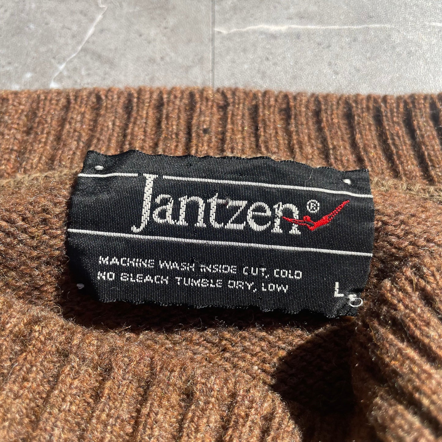 80s Jantzen Brown Blank Knit KiiChain Clothing