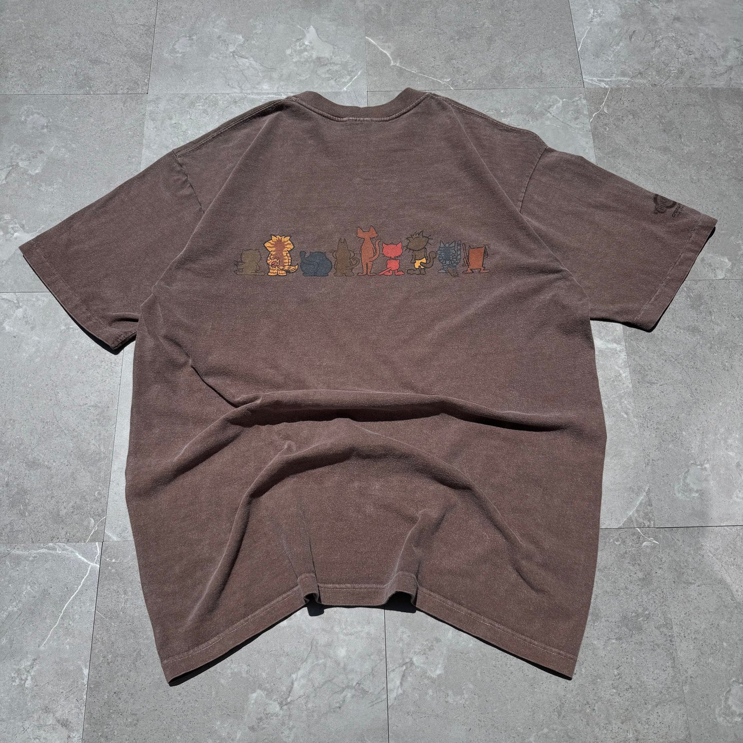 90s Crazy Shirts Adopt a Cat Faded Brown Tee KiiChain Clothing
