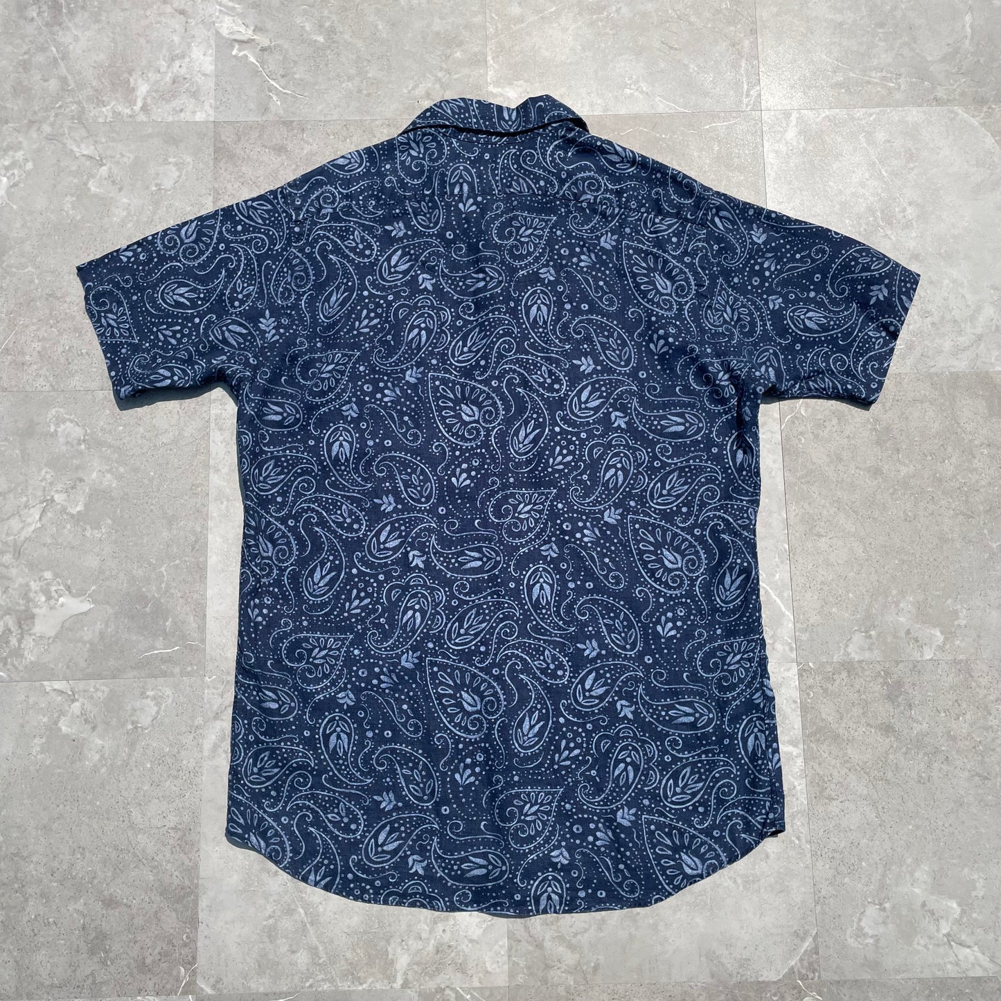 90s Ralph Lauren Cambridge Navy Paisley Shirt