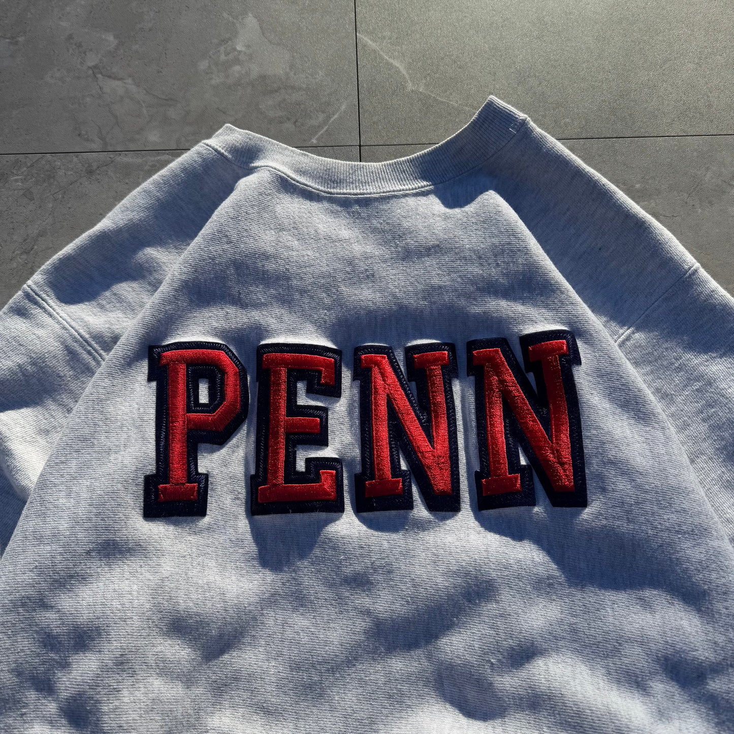 90s Champion Reverse Weave University of Pennsylvania Made in USA 3D College Spell-Out Sweatshirt