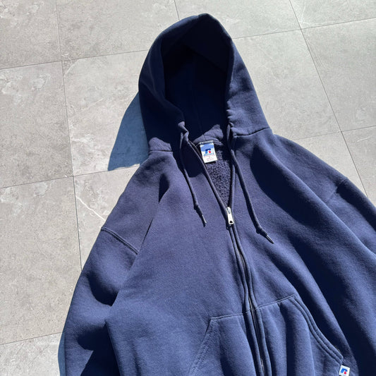 90s-00s Russell Athletic Plain Zip -Up Hoodie KiiChain Clothing