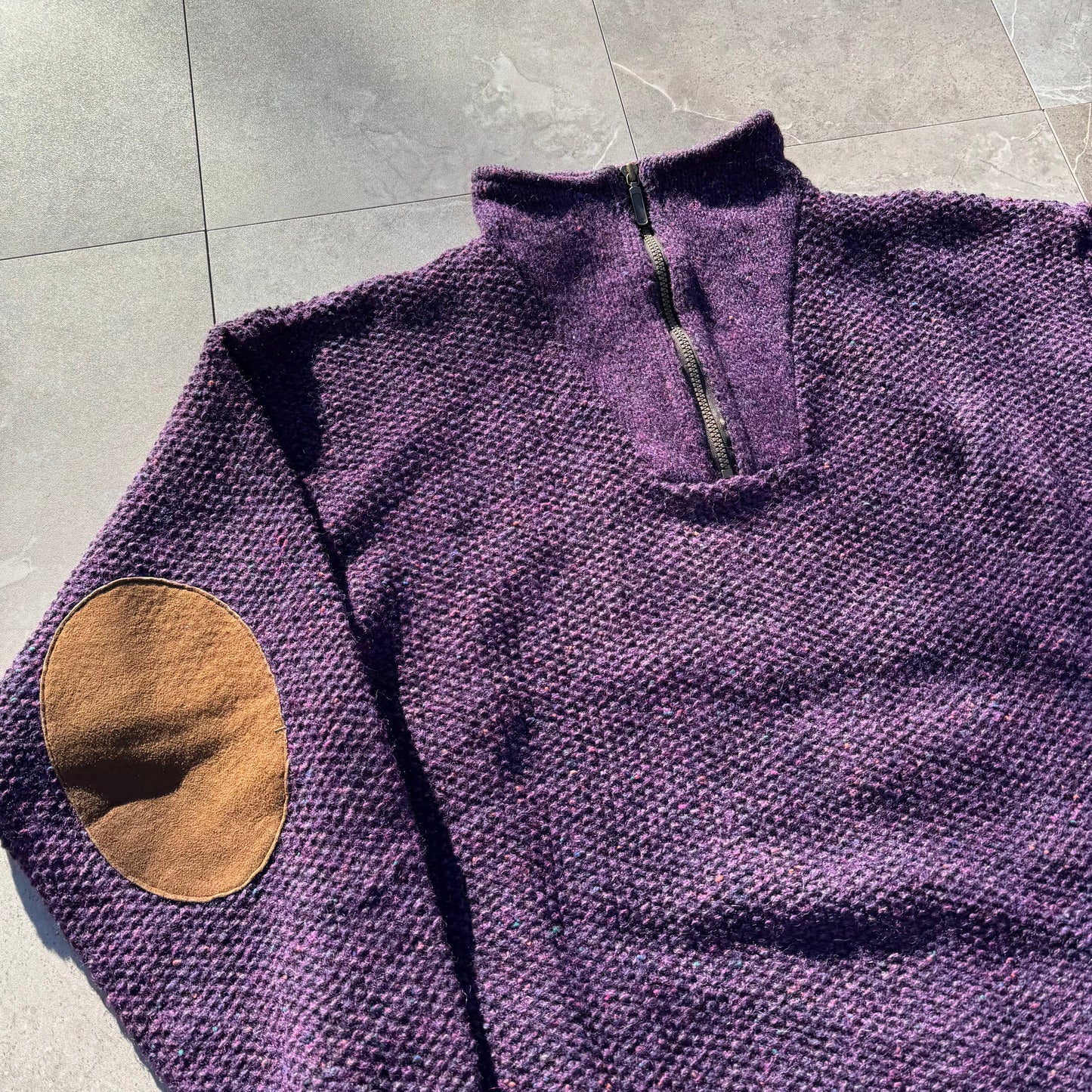 80s REI Made in USA Wool Half-Zip Nep Knit Pullover KiiChain Clothing