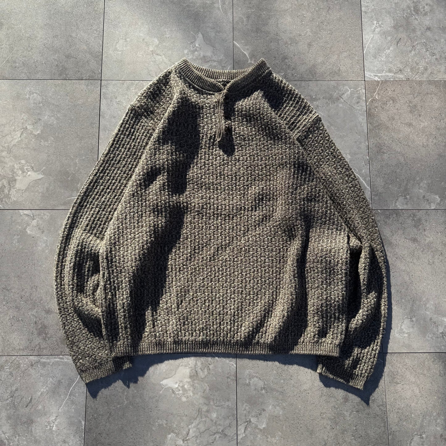 90s Unknown Heavyweight Henley Knit KiiChain Clothing