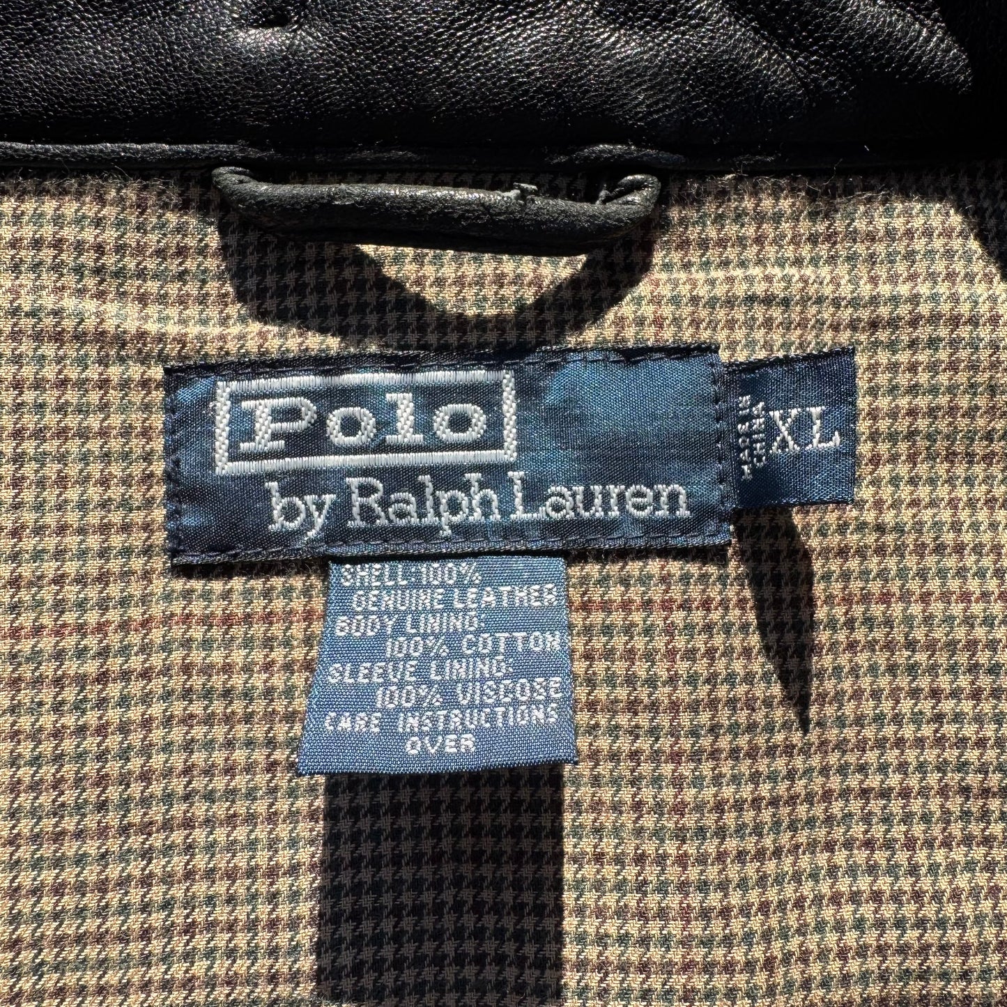 90s-00s Polo by Ralph Lauren Black Leather Jacket