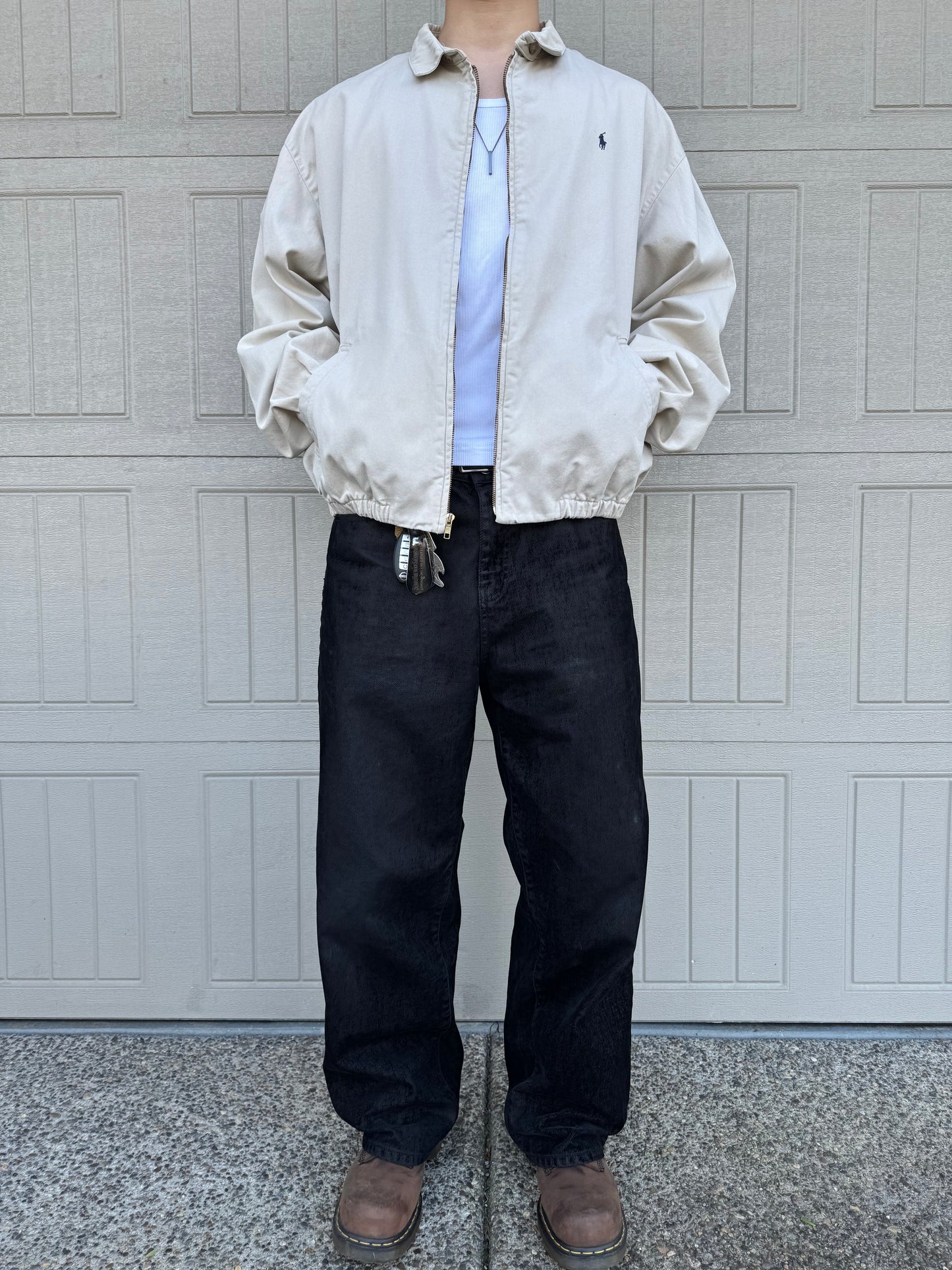 90s Polo by Ralph Lauren Cotton Made in USA Cream Swing Top Jacket