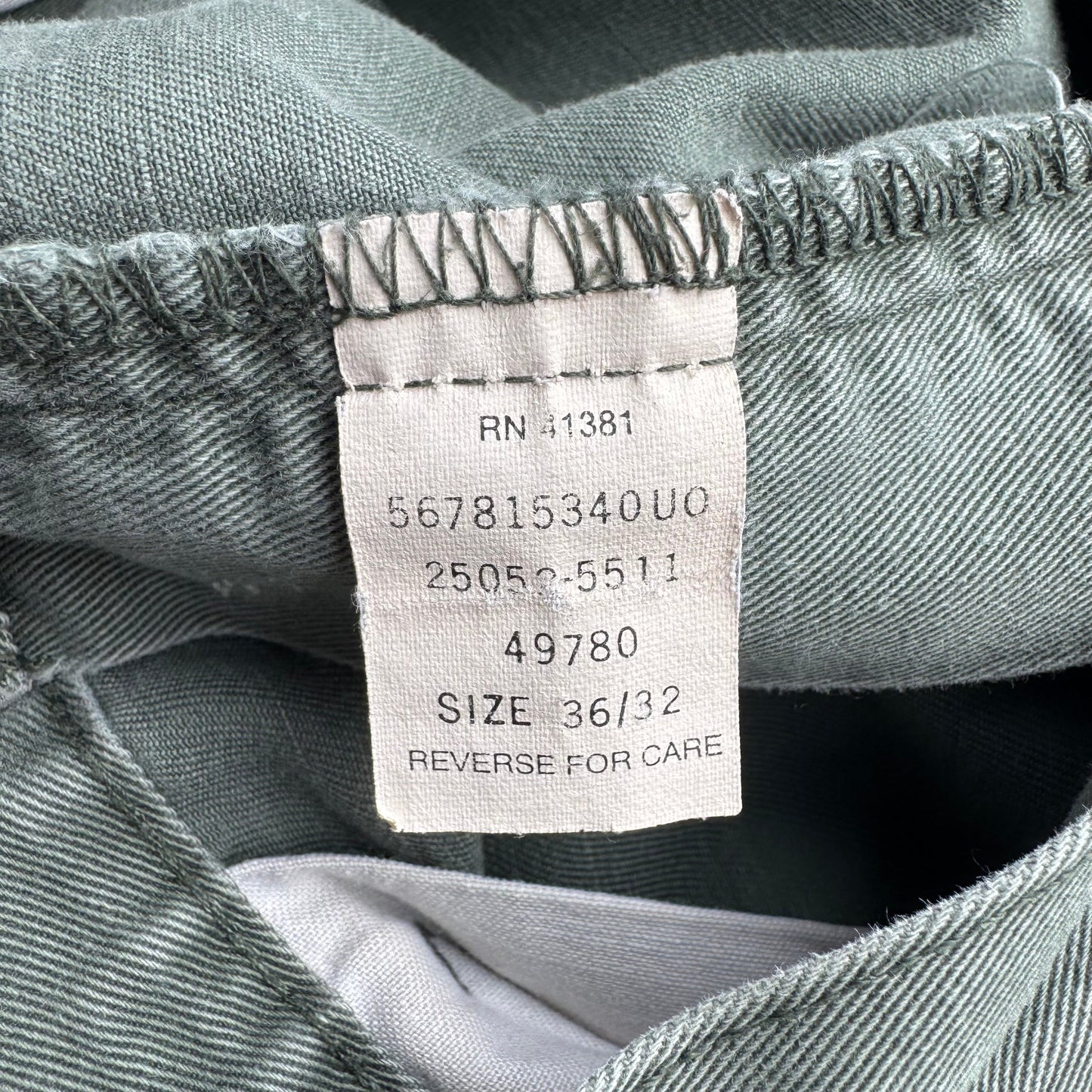 80s-90s Polo by Ralph Lauren Made in USA Faded Green Pleated Chino Pants 36x32 KiiChain Clothing
