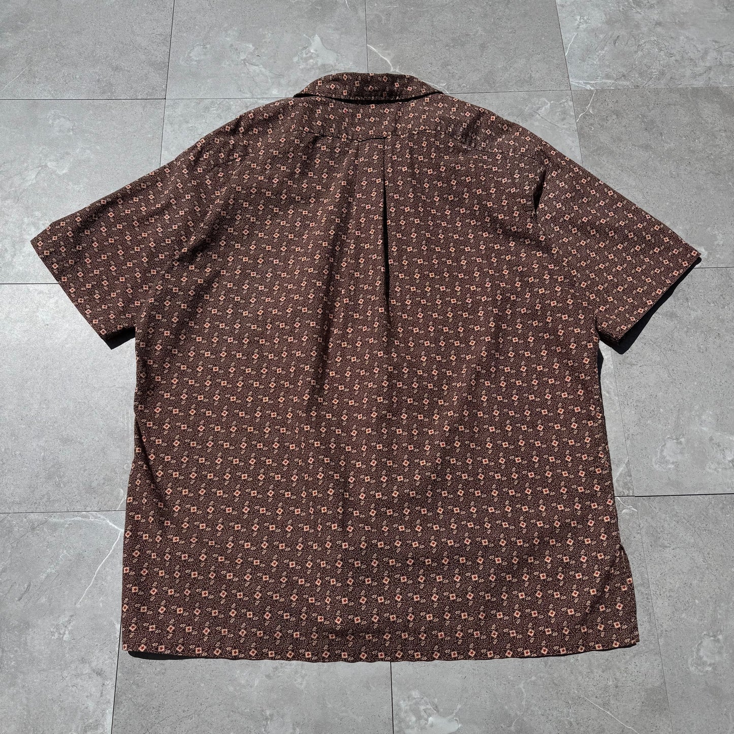 90s-00s Ralph Lauren Caldwell Brown Open Collar Shirt KiiChain Clothing