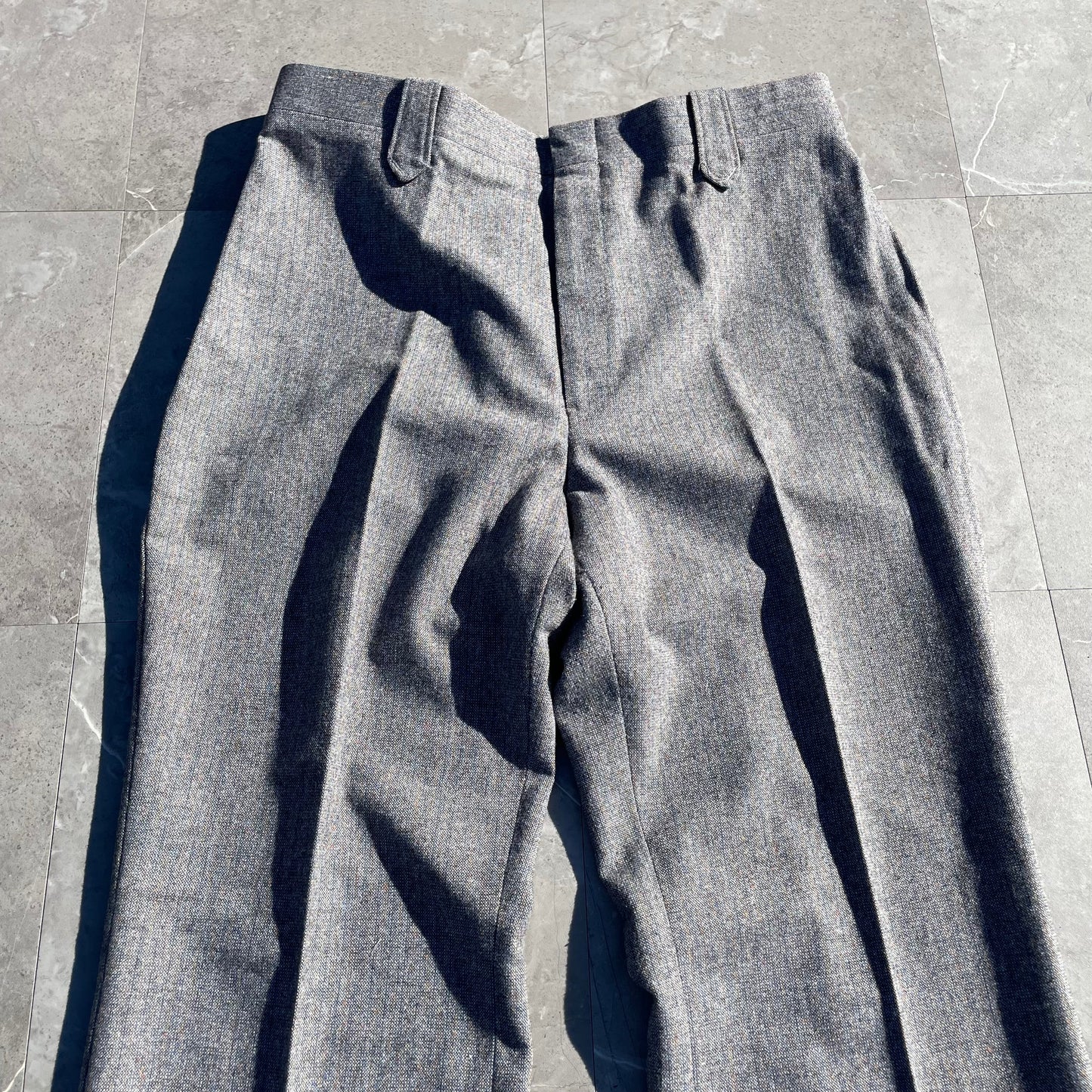 70s Prestige West Gray Flared Western Wool Slacks KiiChain Clothing