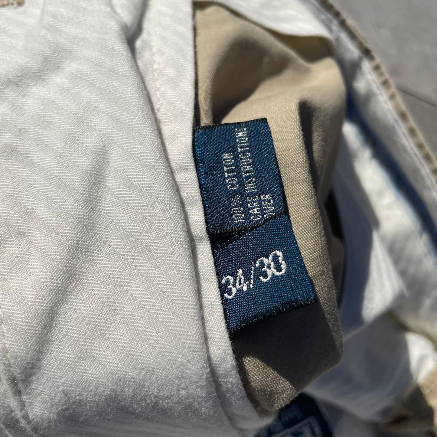 90s-00s Ralph Lauren Cream/Beige Chino Pants 34x30 KiiChain Clothing