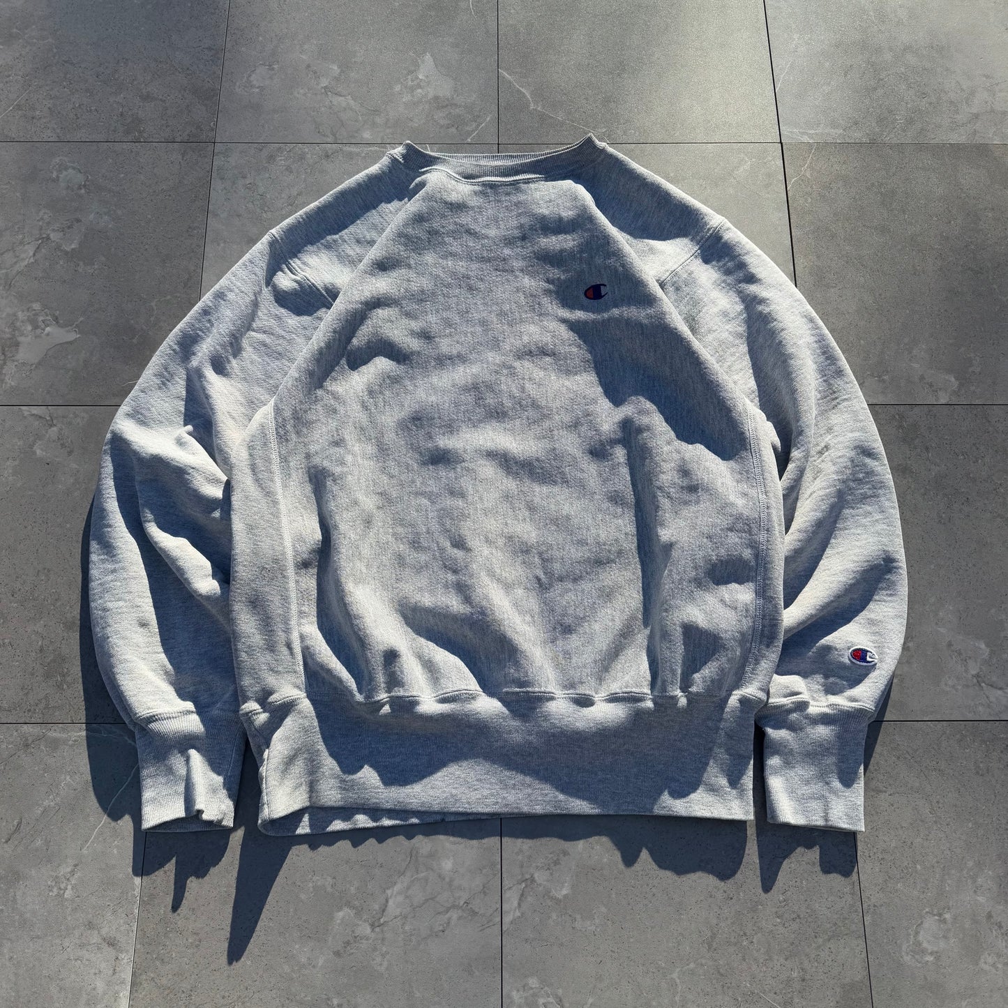90s Champion Reverse Weave Gray Logo Sweatshirt