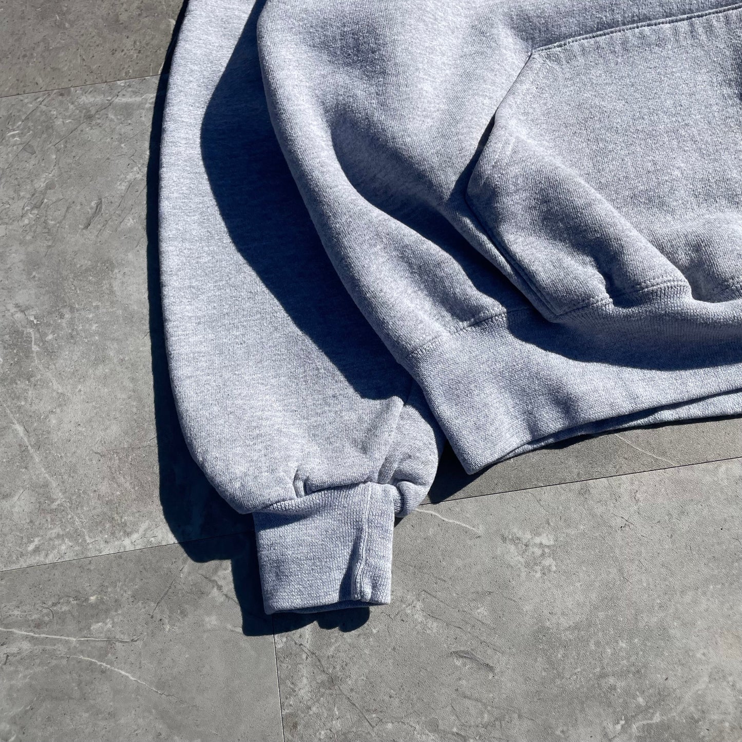 90s Russell Athletic Made in USA Blank Gray Hoodie KiiChain Clothing