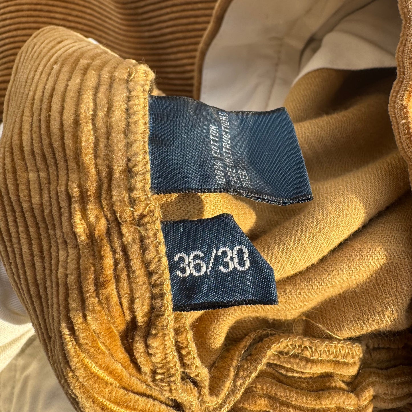 90s-00s Polo by Ralph Lauren Light Brown Corduroy Andrew Pants 36x30 KiiChain Clothing
