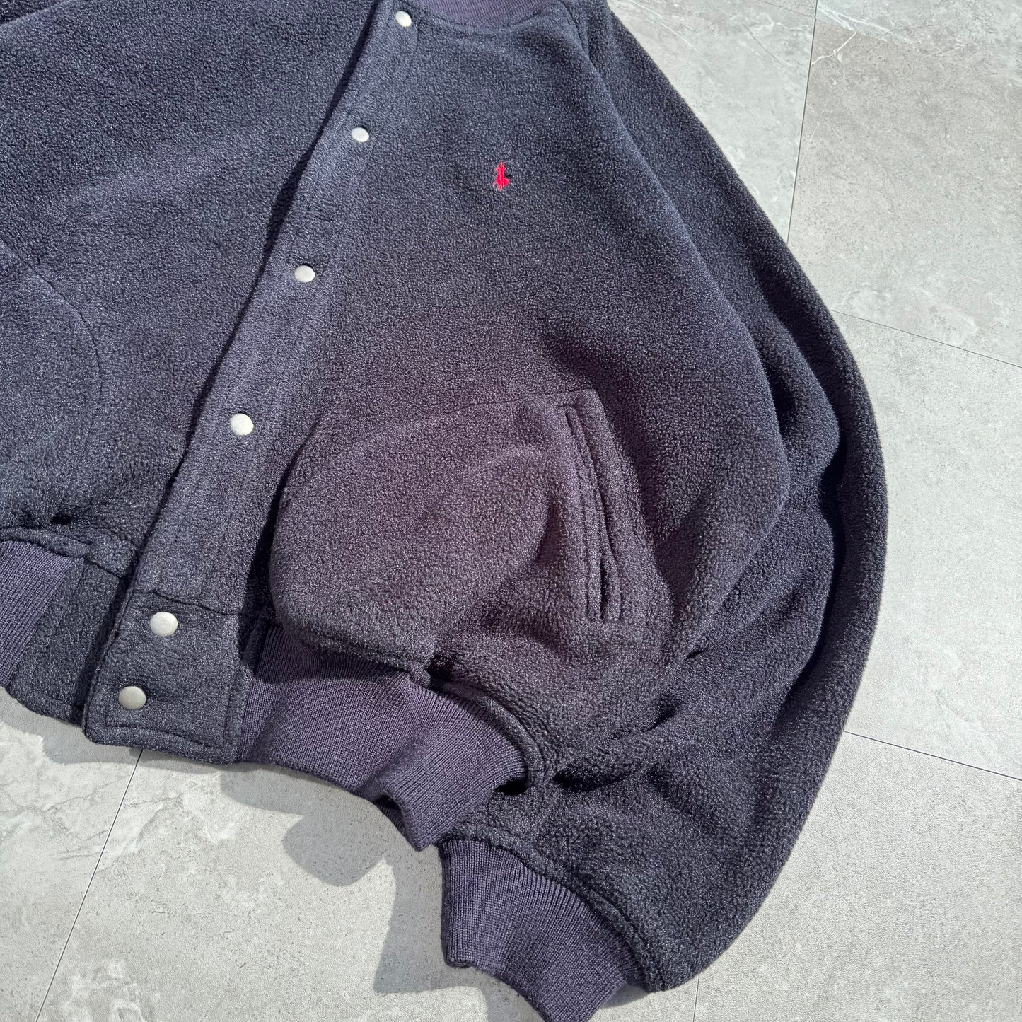 90s Polo by Ralph Lauren Snap Fleece Bomber Jacket