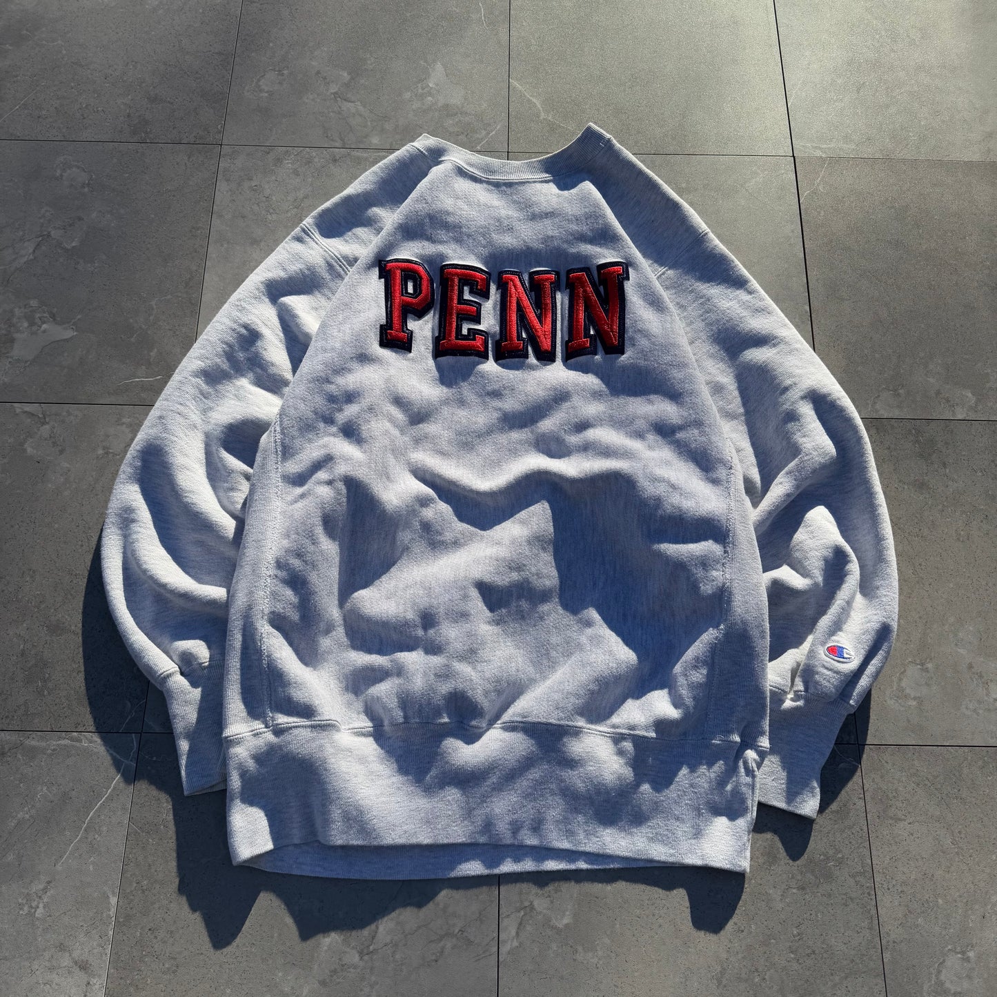 90s Champion Reverse Weave University of Pennsylvania Made in USA 3D College Spell-Out Sweatshirt