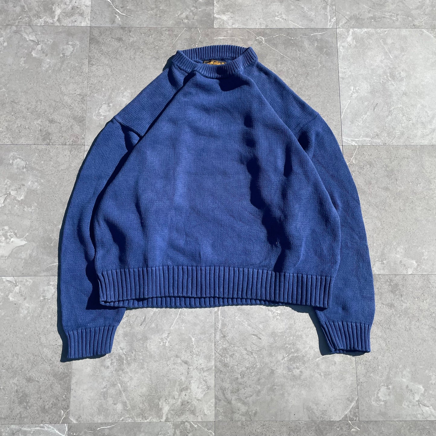90s Eddie Bauer Heavyweight Blue Knit KiiChain Clothing