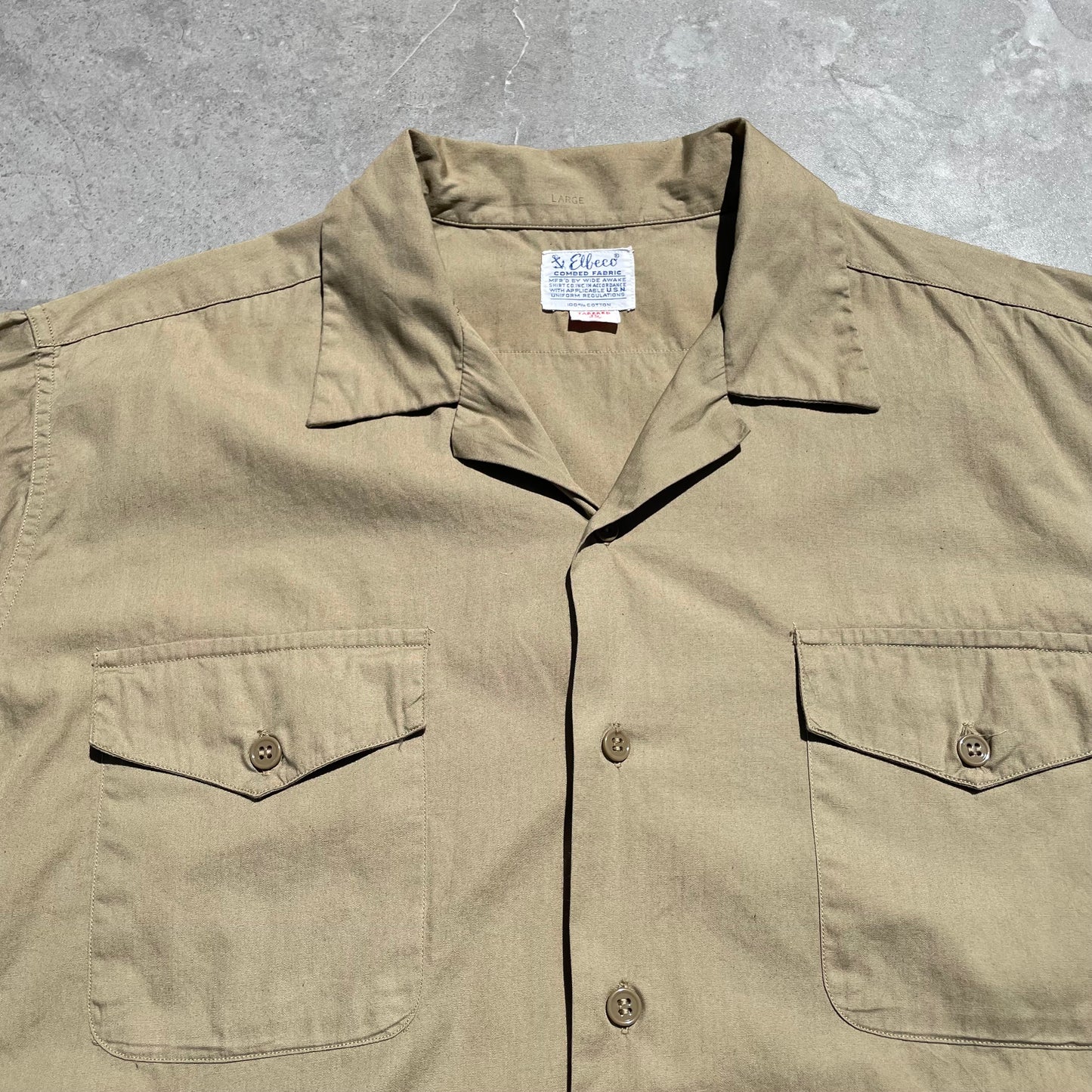 60s Elbeco US Navy Short Sleeve Open Collar Shirt