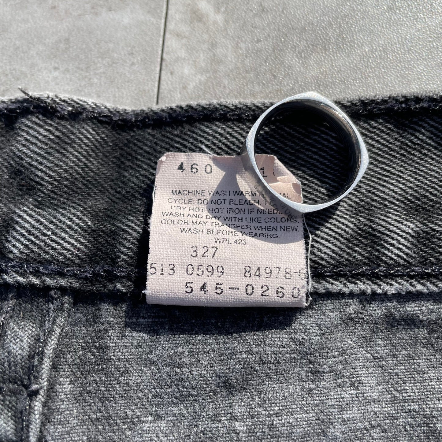 90s Levi's 545 Orange Tab Made in USA Black Denim 36x34 KiiChain Clothing