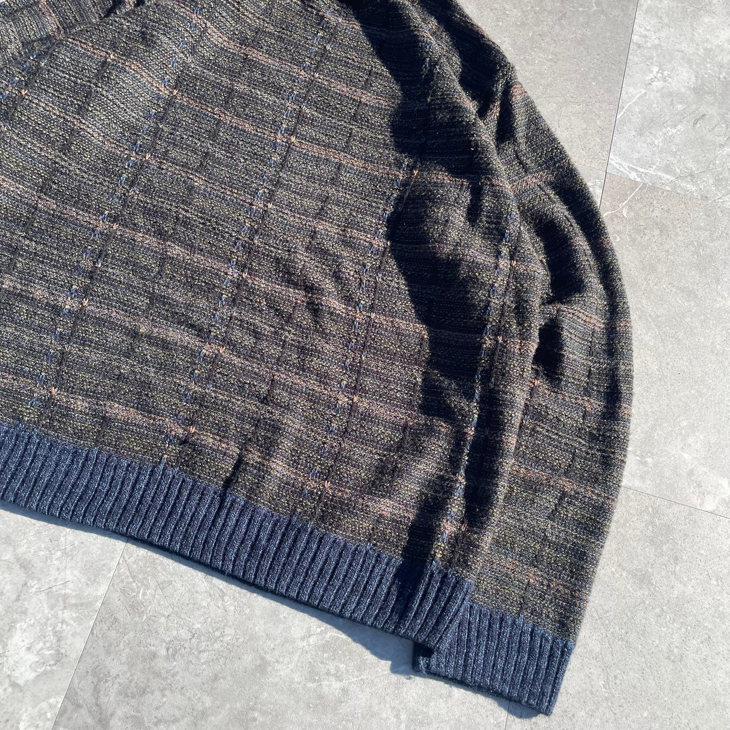 90s-00s Arrow Block Pattern Acrylic Design Knit KiiChain Clothing
