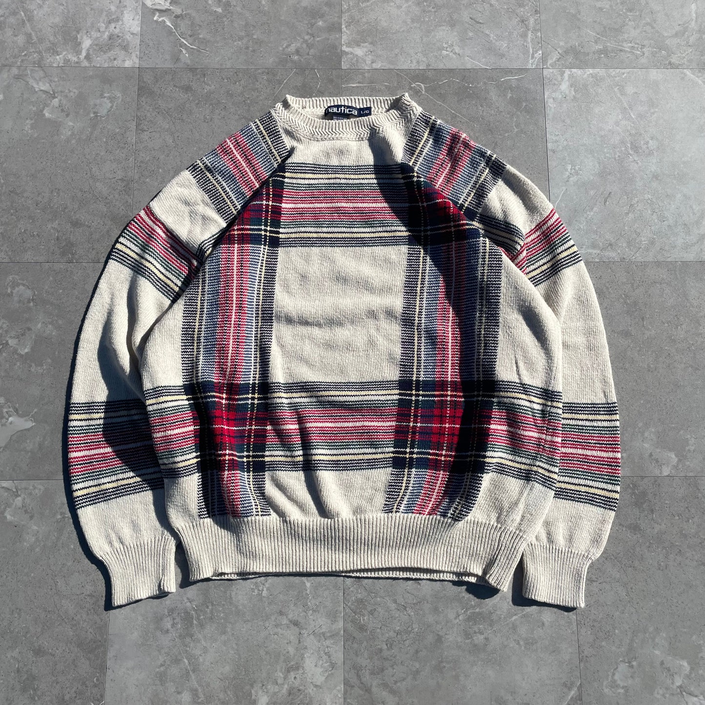 90s Nautica Checkered Knit KiiChain Clothing