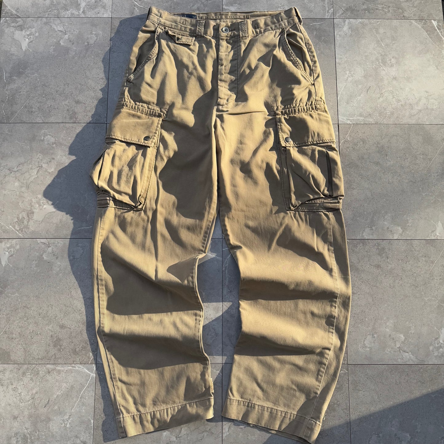 90s-00s Polo by Ralph Lauren Polo Chino Beige Cargo Pants 32x32