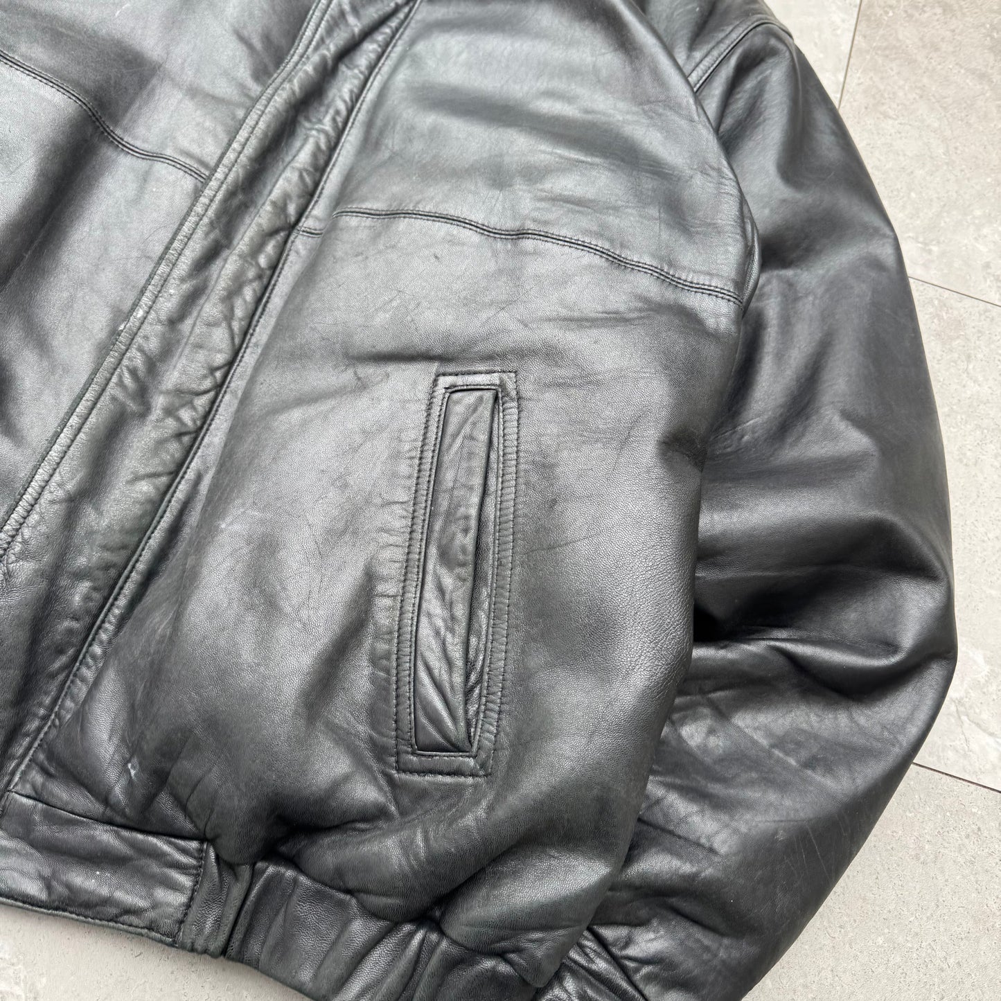 90s Eddie Bauer Leather Down Jacket KiiChain Clothing