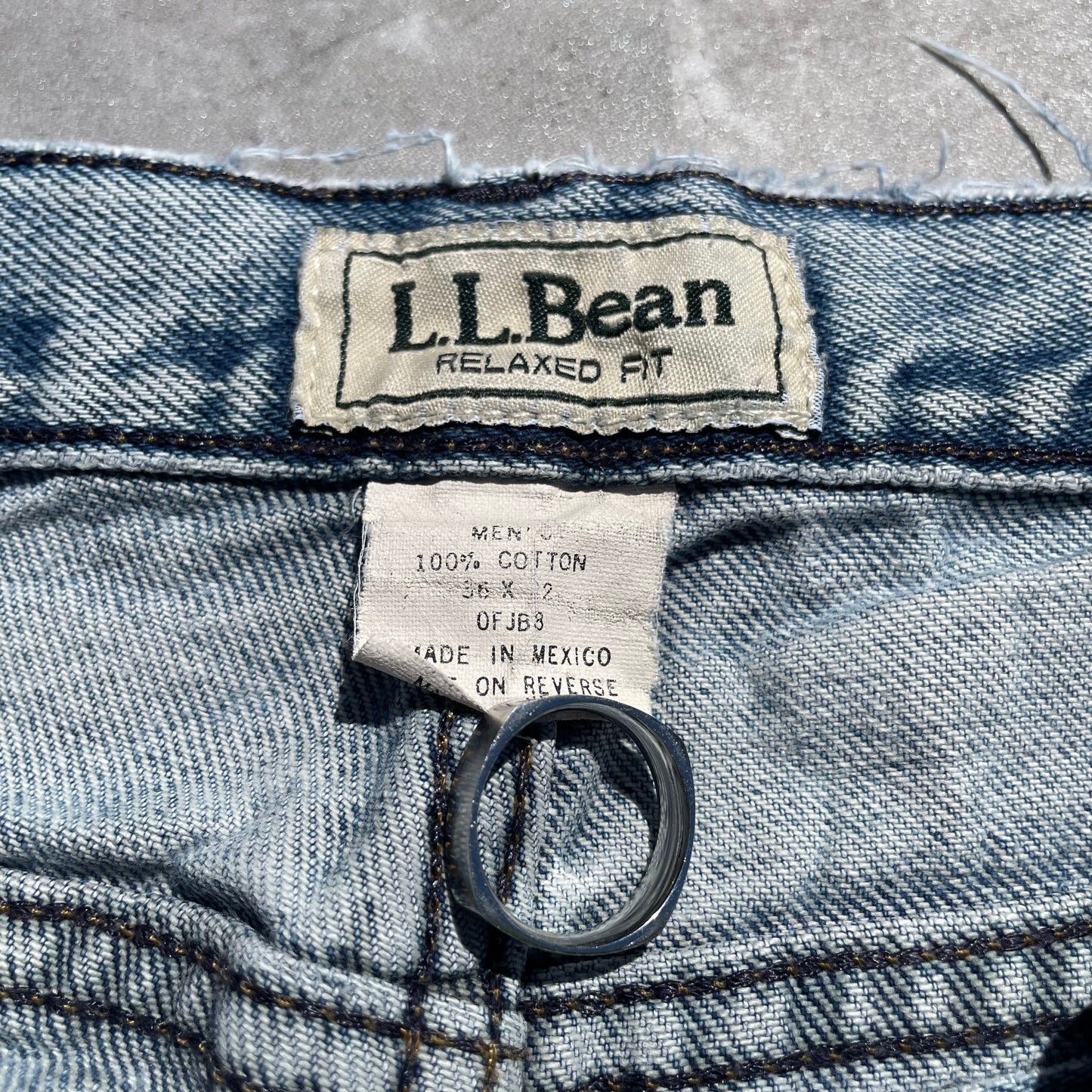 90s L.L. Bean Damaged Denim 36x32 KiiChain Clothing