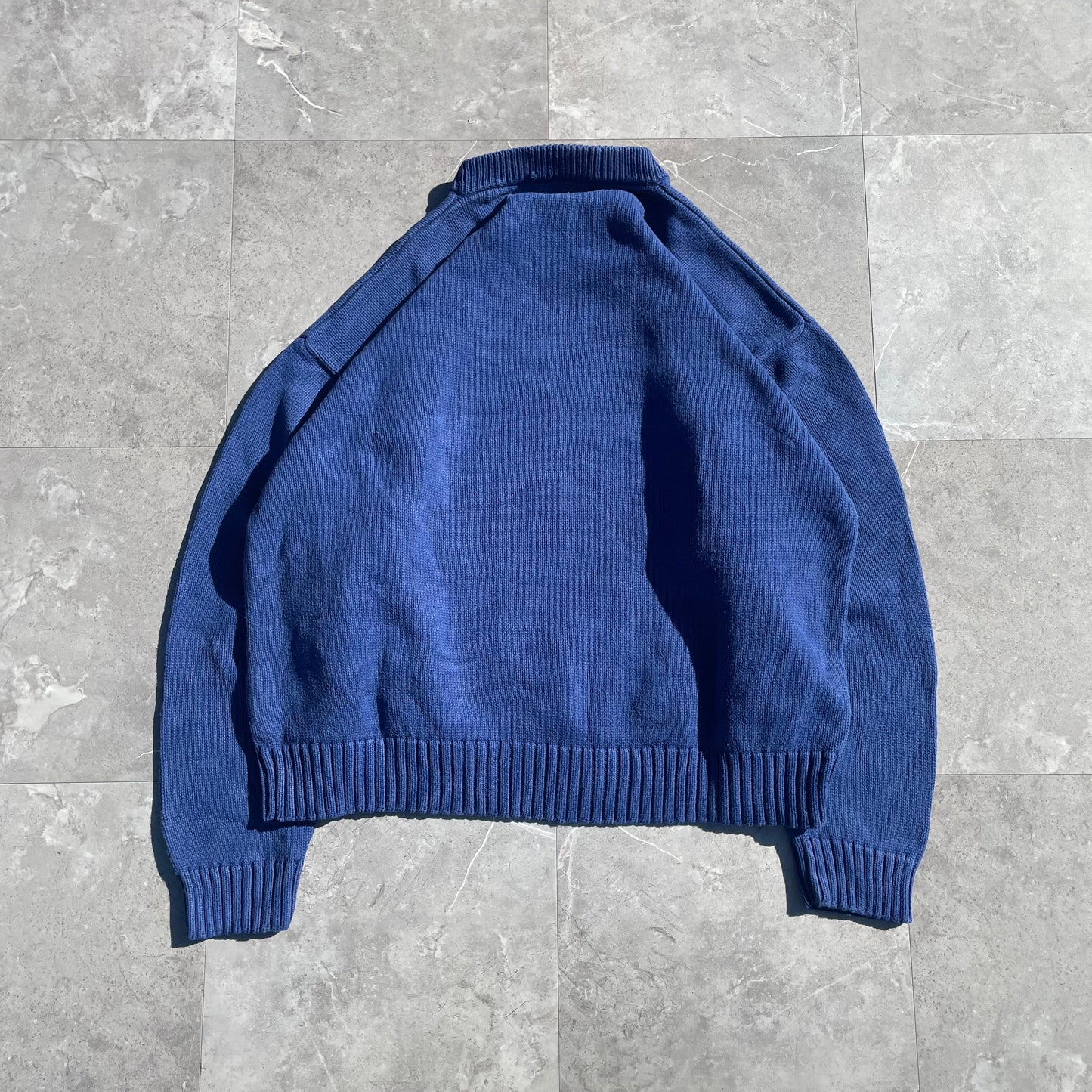 90s Eddie Bauer Heavyweight Blue Knit KiiChain Clothing